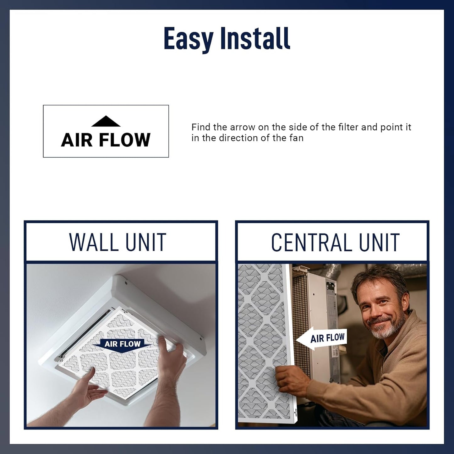 14x18x1 MERV 13 Air Filters, 6-Pack, Actual Size: 13.7" x 17.7" x 0.75", Pleated Design with Enhanced Filter Media for Superior Filtration,Perfect for HVAC, AC & Furnace Systems