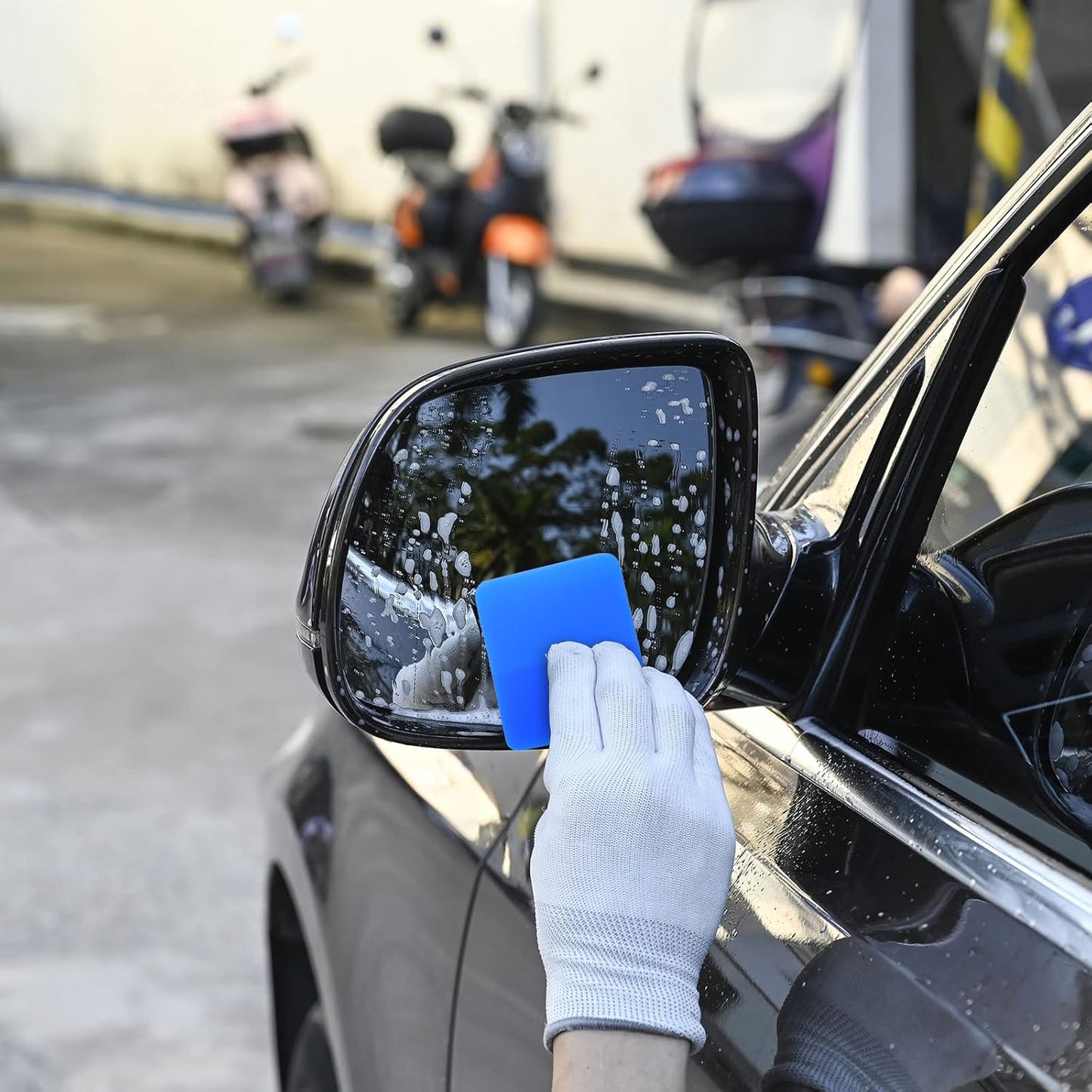 NEWISHTOOL Soft PPF 5in1 Blue Set - Anti-Scratch Rubber Squeegee Kit for Car Vinyl Wrap Tint Film Paint Protection Coating Installing, Different Sizes TPU Scraper Tool Packed in Box