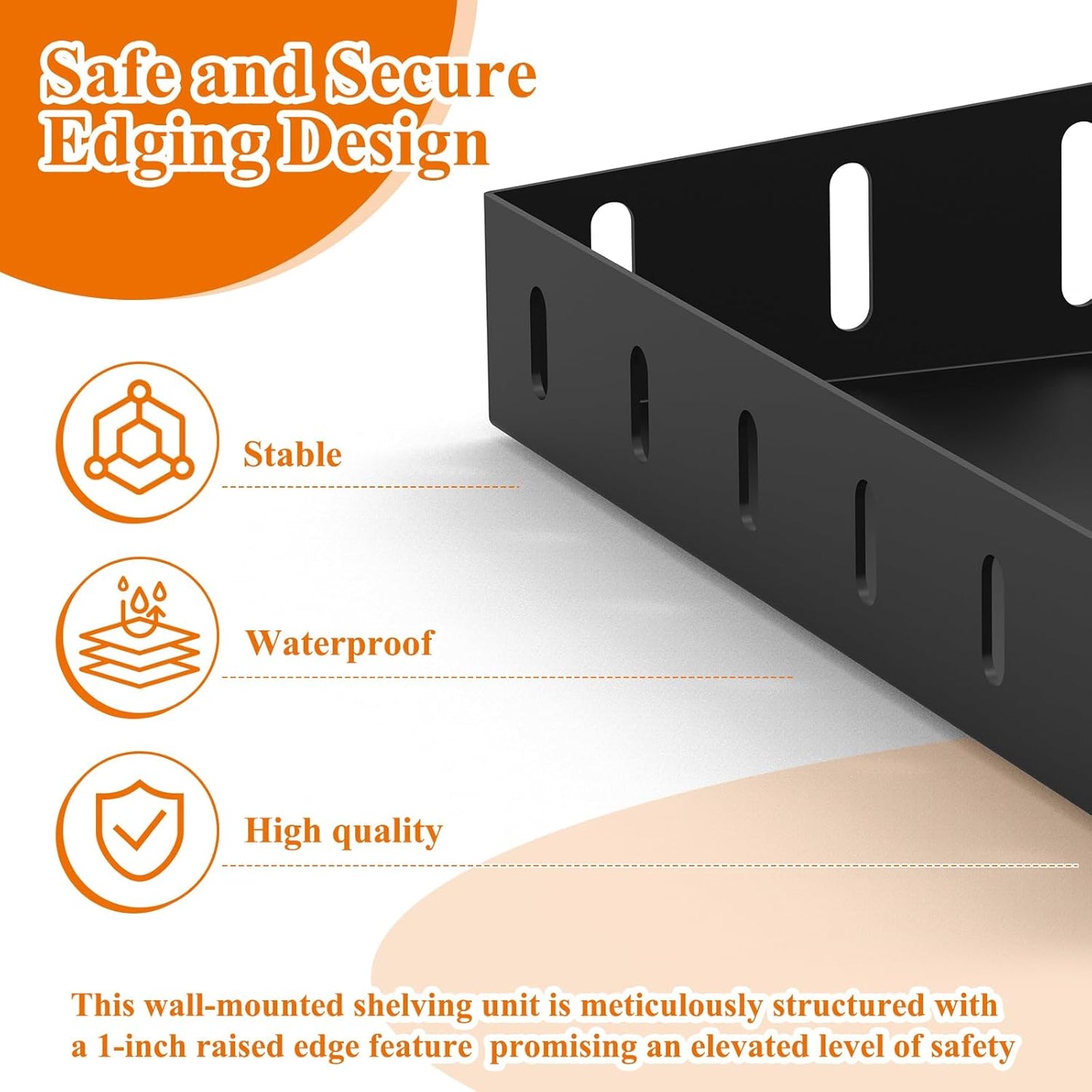 PEKGRIL 2 Pack Garage Wall Shelf, 1X2 Ft Heavy Duty Garage Shelving, Wall Mounted Storage Shelves for Laundry Room, Closet, Holds Up to 150 Lbs