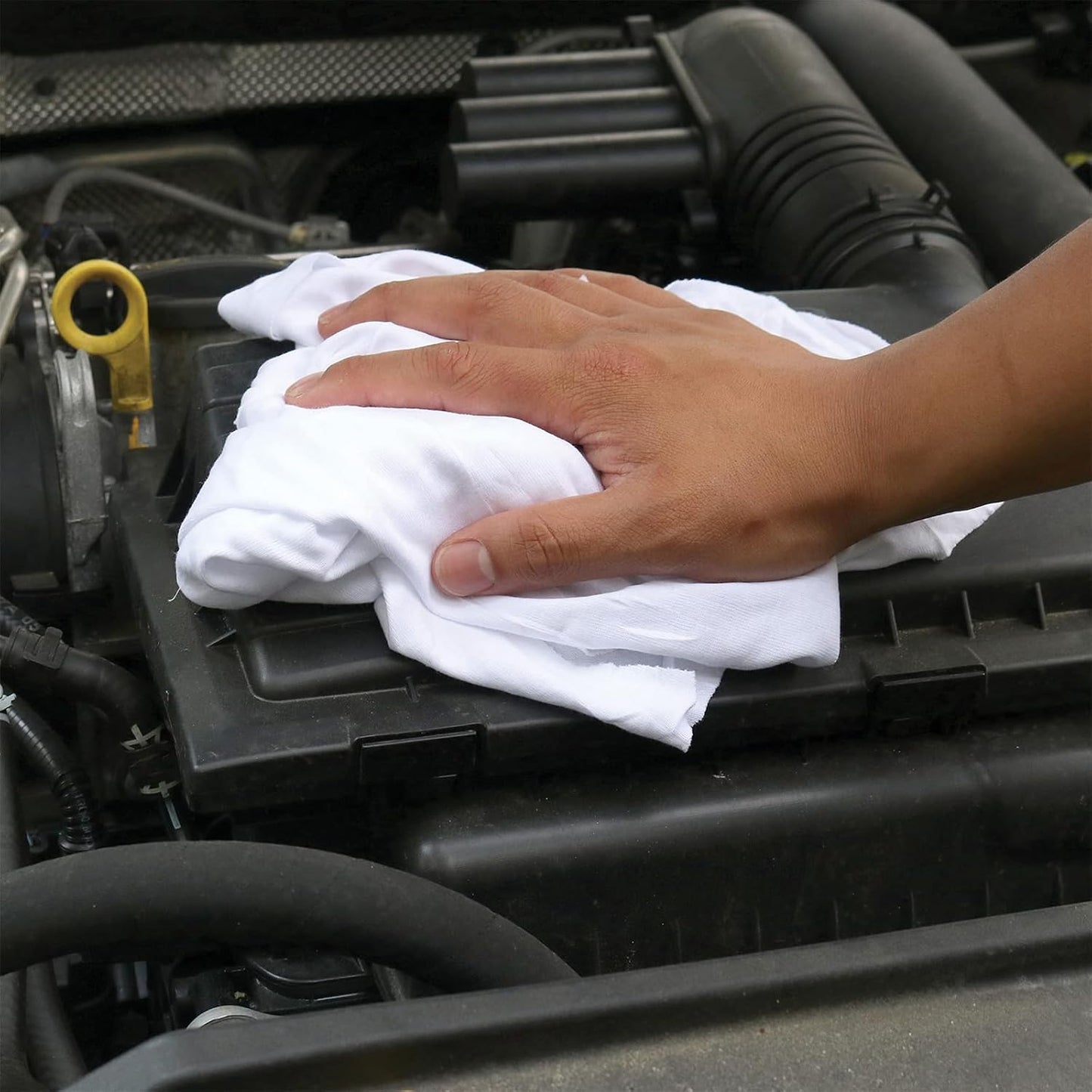 Premium White T-Shirt Cleaning Rags (600 lbs. Pallet 60x10 lbs. Bag of Rags) – White Cotton Rag for Cleaning, Staining, Painting, Oil, Grease & Dust Removal – Shop Rags Bulk