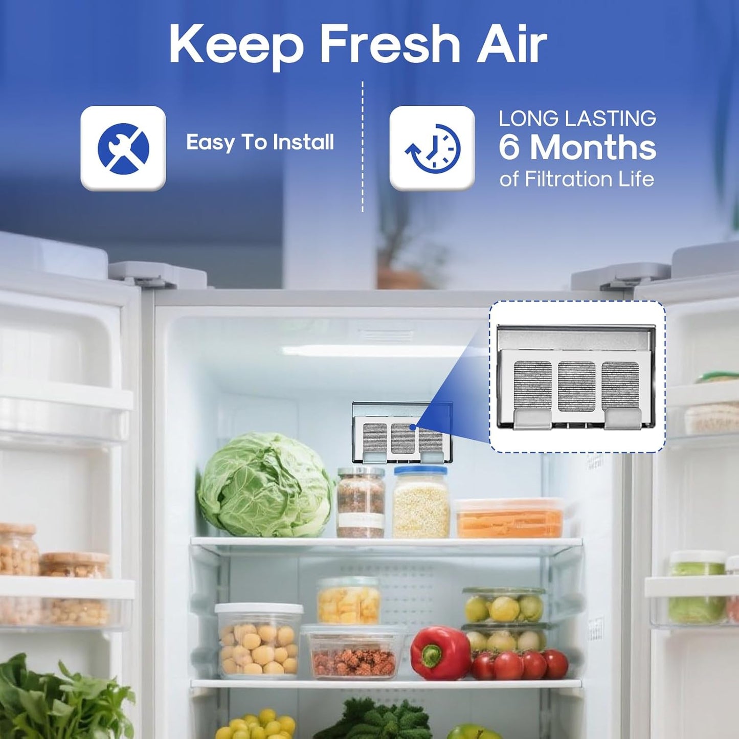 ICEPURE AF008 Compatible with Pureair Ultra 2 Refrigerator Air Filter, Pure Air Ultra 2, Pureair Ultra ii, Electrolux 242047805, 5303918847, PAULTRA2, PD00044143, PS12364179, EAP12364179, 3PACK