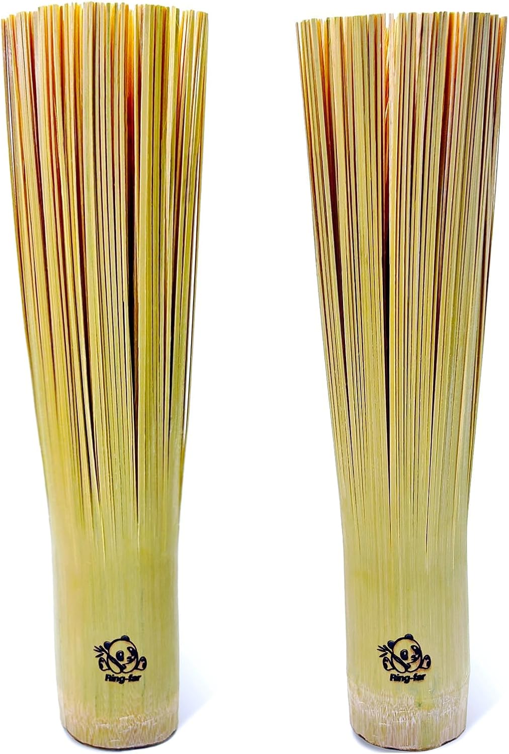 Handmade Bamboo Wok Brushes 2 Pack – 100% Natural, No Metal, Eco-Friendly Scrubbers for Carbon Steel & Cast Iron Woks, Pans, Dishes, Teapots(for Small Pot use)