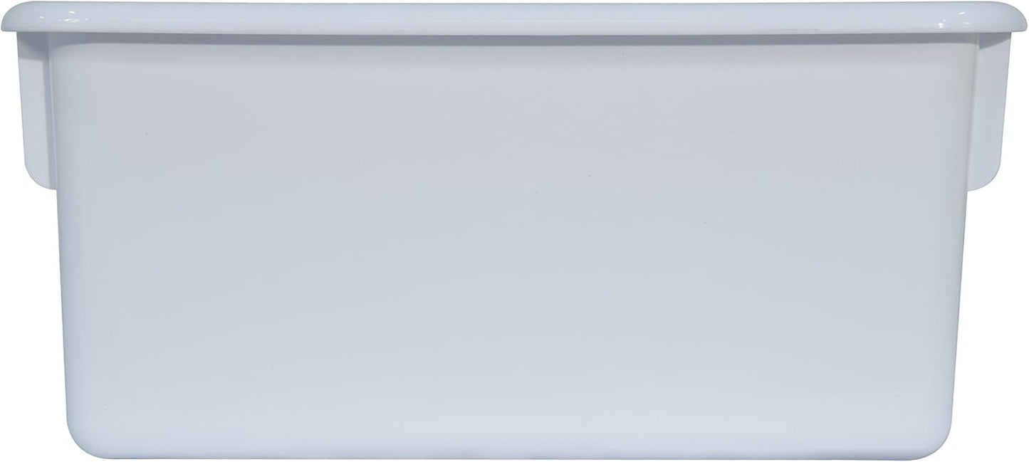 Wood Designs Cubby Storage Bin, Heavy Duty Plastic Containers for Kids White Cubby Tray Set of 30