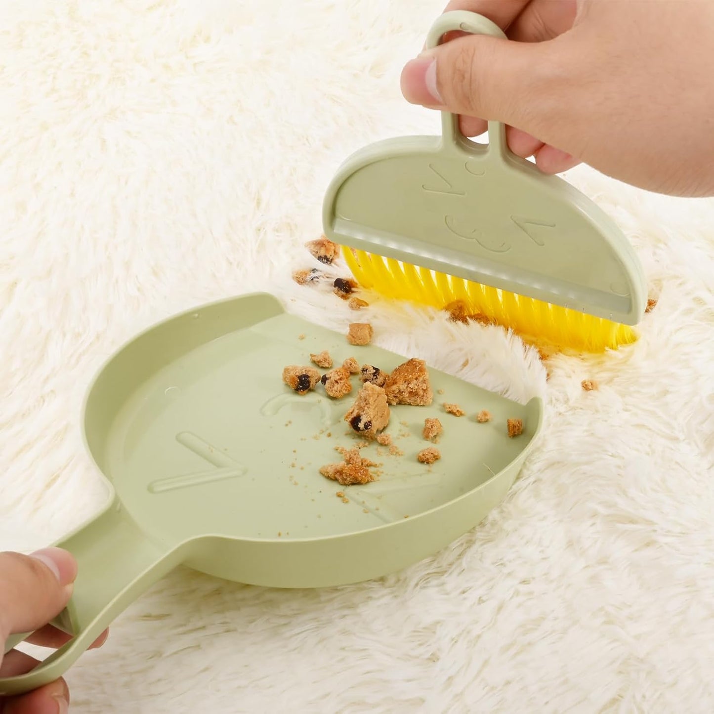 Small Broom and Dustpan Set,mini Compact Portable, for Home, Sofas, Kitchen countertops, Storage Shelves, Office desks, bathrooms, and pet Areas (Colorful)