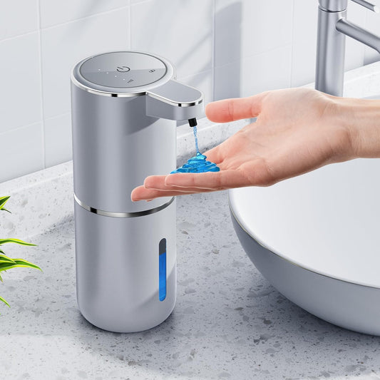 Automatic Liquid Soap Dispenser,380ml Wall Mount Touchless 4 Gear Adjustable Electric Liquid Soap Dispenser,USB Rechargeable with Sensor for Bathroom,Kitchen,Office