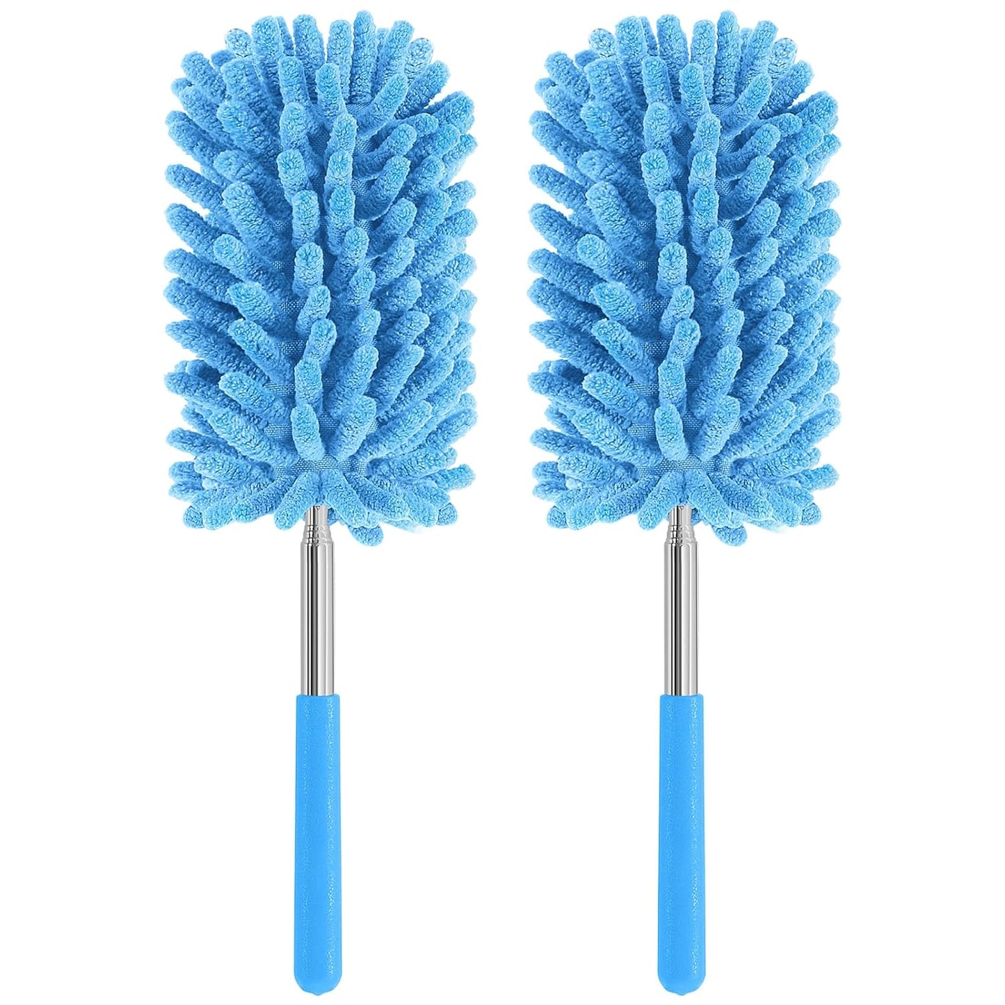 Mini Duster for Cleaning, 360° Bendable Hand Dusters with Extension Pole, Washable Small Duster for Car Interior, Office, Furniture