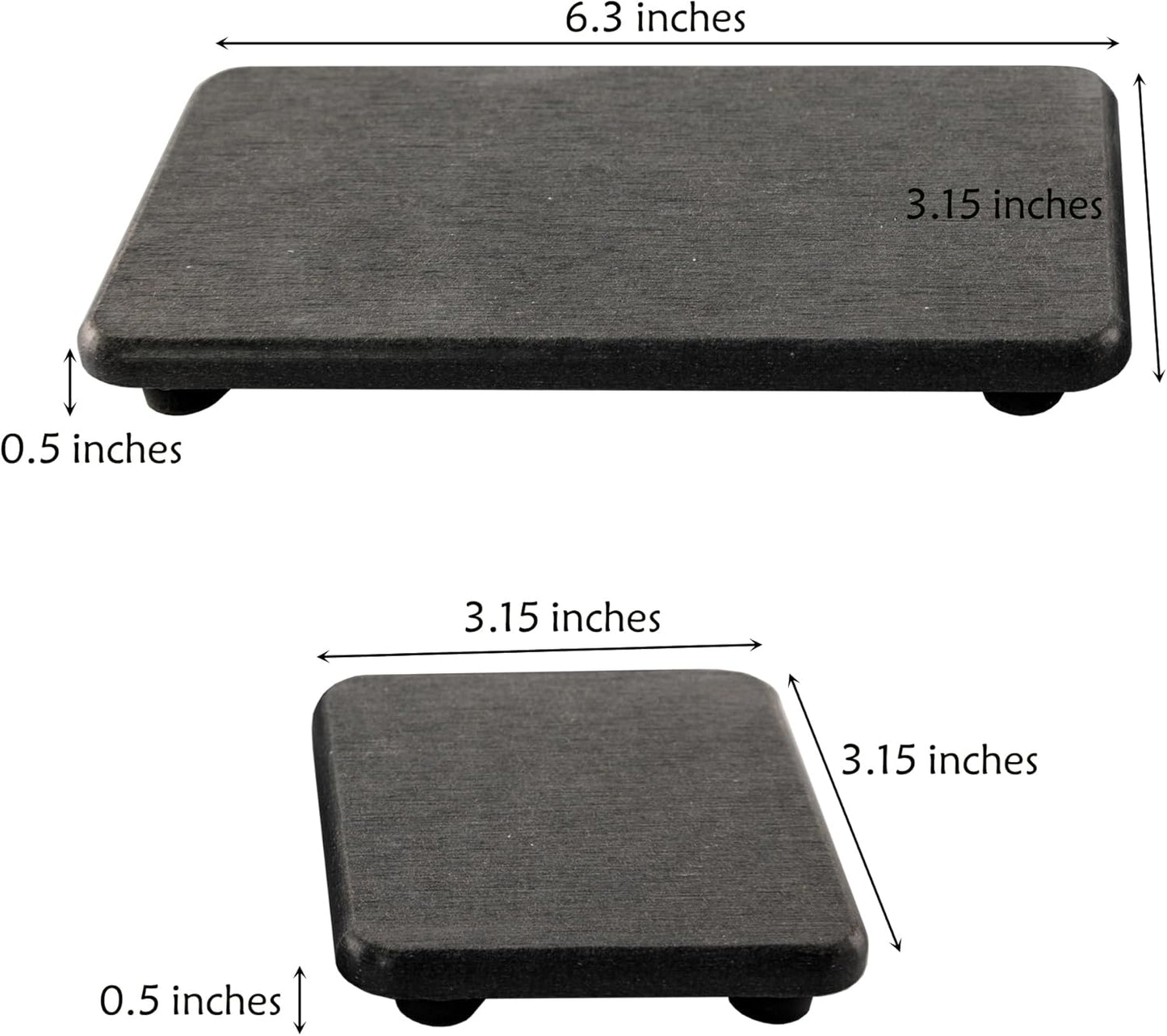 Set of 4 Water Absorbent Diatomite Coasters, Diatomaceous Earth Kitchen Soap Dish, Bathroom Trays, Water Absorbing Stone Used for Hand Soaps & Plants & Toiletries in The Modern Home