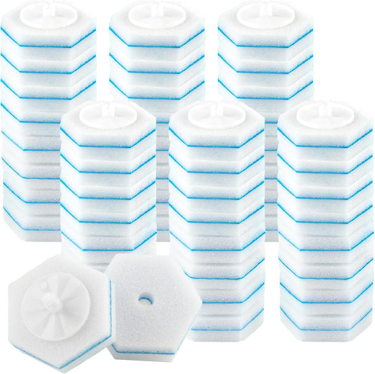 50 Pcs Disposable Toilet Brush Refills, Toilet Bowl Cleaning Wand Refills, Toilet Brush Replacement Head for Bathroom and Toilet Cleaning