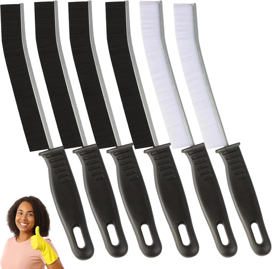 Crevice Cleaning Brush Set, 6 Pack Gap Cleaning Brushes for Bathroom, Kitchen, Window Track, Hard Bristle Grout Cleaner Tool for Deep Crevice and Narrow Space Cleaning
