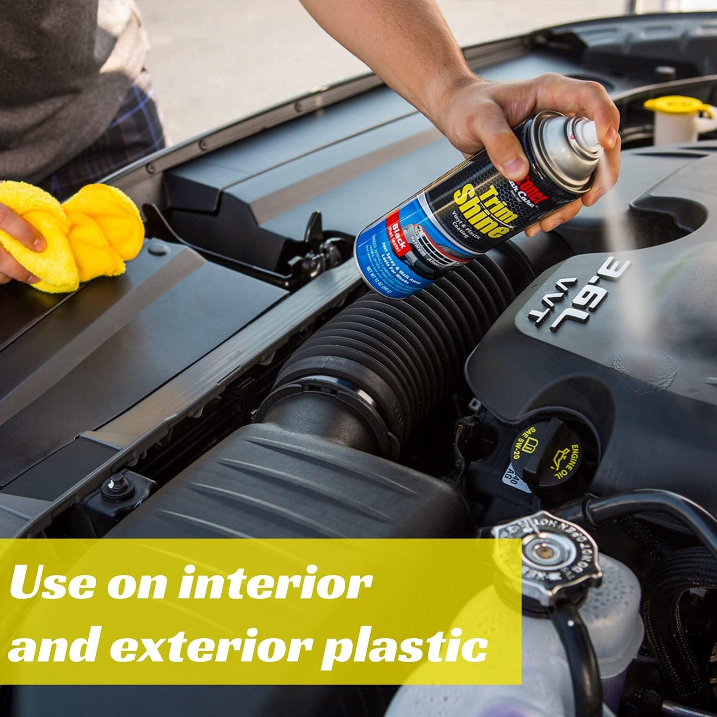 Stoner Car Care 91069 Trim Shine – Vinyl and Plastic Protectant for Interior and Exterior Detailing, Restores OEM Color, Adds Shine, UV and Water Protection – 5 Gallons