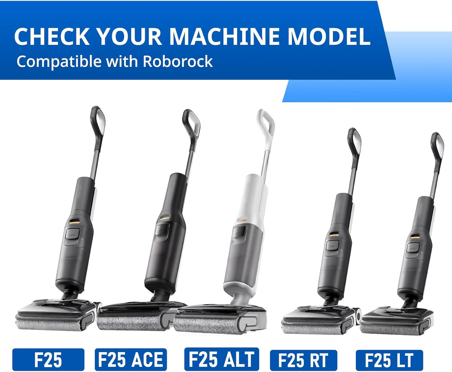 Replacement Roller Brushes & HEPA Filters Compatible with Roborock F25 / F25 ALT Handheld Wireless Vacuum Cleaner - Compatible Accessory Set, 2 Roller Brush and 2 Filters