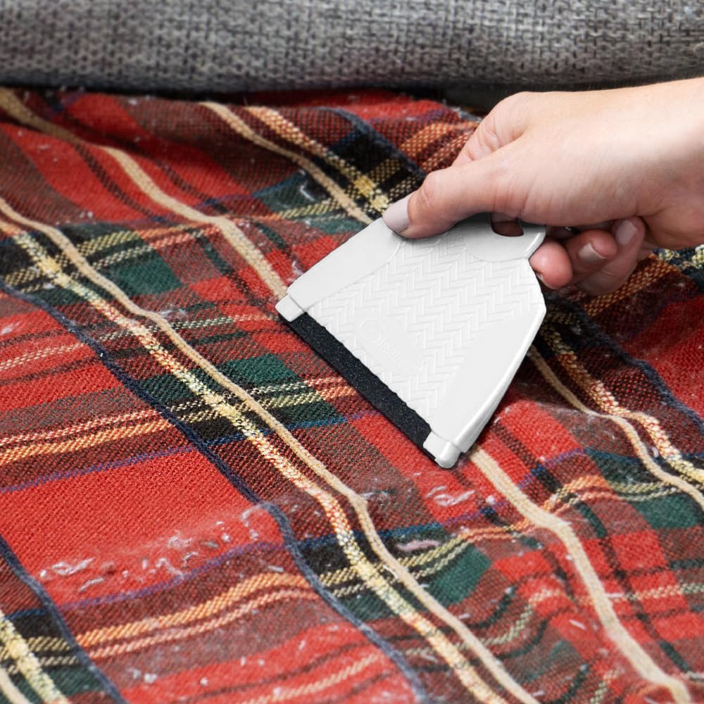 GLEENER Battery-Free Fabric Shaver & Lint Brush + Sweater Saver Gift Bundle | Adjustable Depiller for Clothing & Furniture (Pink Provence)