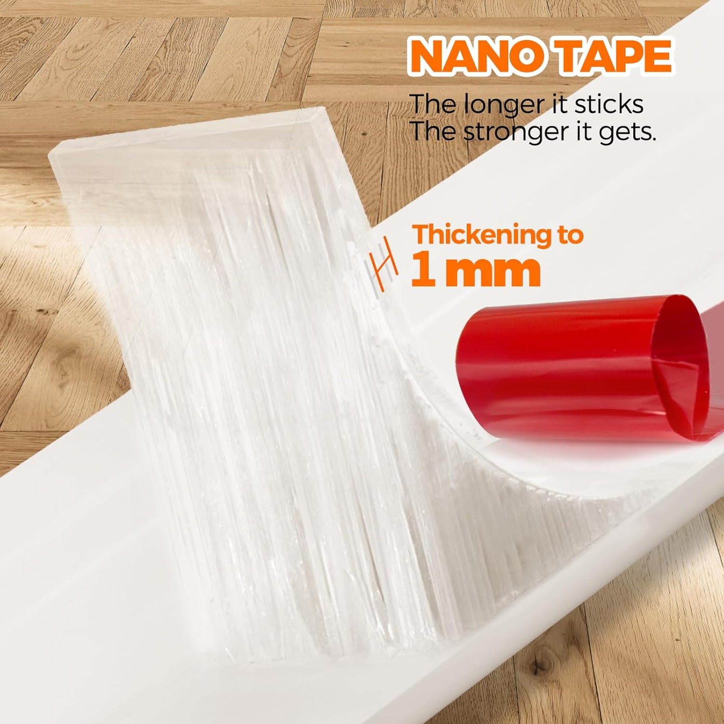 Holikme Door Draft Stopper Under Door Draft Blocker Insulator Doors Sweep Weather Stripping Noise Stopper Strong Adhesive, White