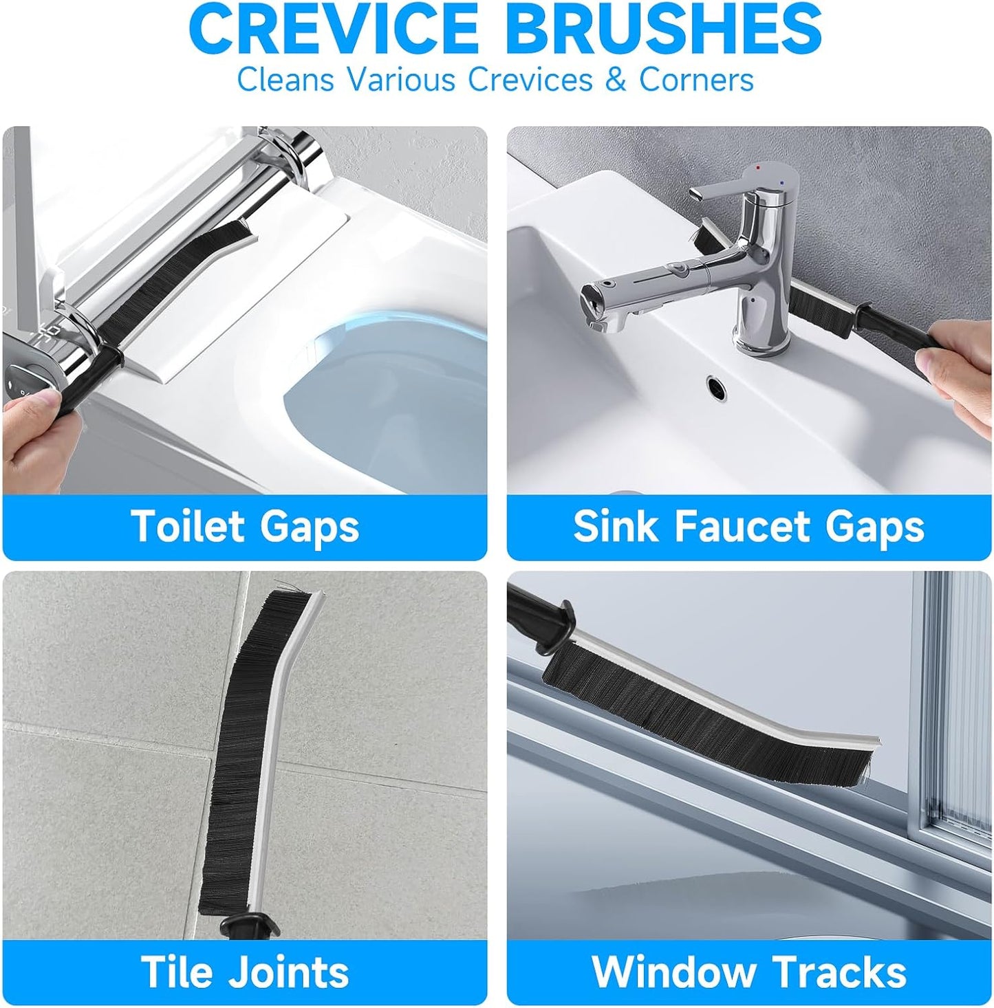 14Pcs Crevice Cleaning Brush Set, V Shape Grout Cleaner Brush for Deep Cleaning Gap, Hard Bristle Scrub Brushes Tools, Cleaning Supplies for Household Use, Bathroom, Kitchen, Toilet, Window