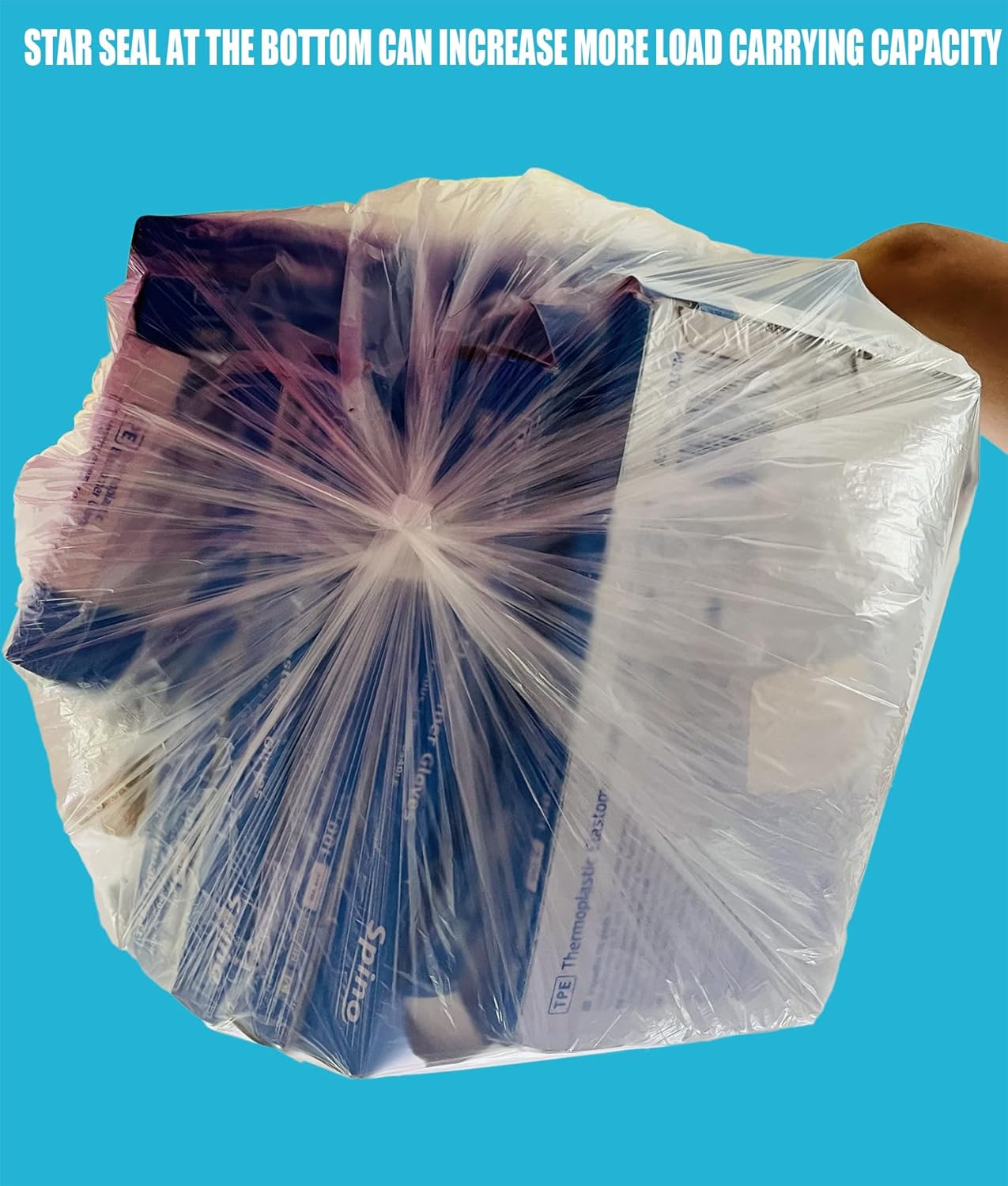 4-6 Gallon Trash Bags, 1000 Count Bulk Value Pack, Clear Plastic Recycling Bags, Multi-purpose Garbage Bags for Business Home Bathroom Kitchen Commercial and Industrial