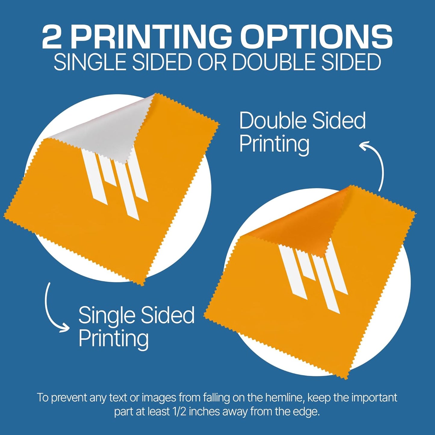 Ships Next Day, Made in USA - Customizable Microfiber Cleaning Cloth - Perfect Eyeglass Cleaner Promotional Gift - Premium Microfiber Lens Wipes - Logo or Image Printed (50 Pack) Single Sided