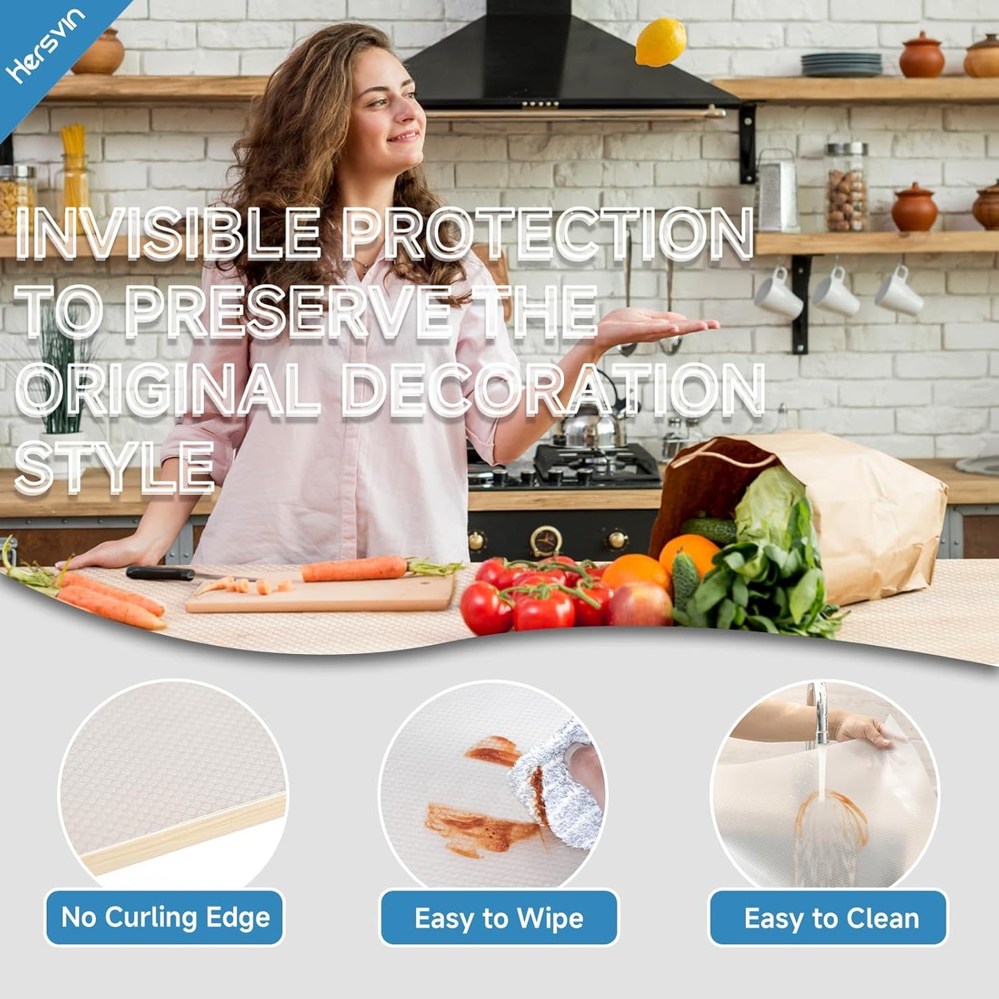 Shelf Liners 12 in x 20 ft EVA Drawer Mats, Non-Adhesive Cupboard Protector, Kitchen Cabinet Lining Fridge Liner (Clear Flat Dot, 30.5x610cm)