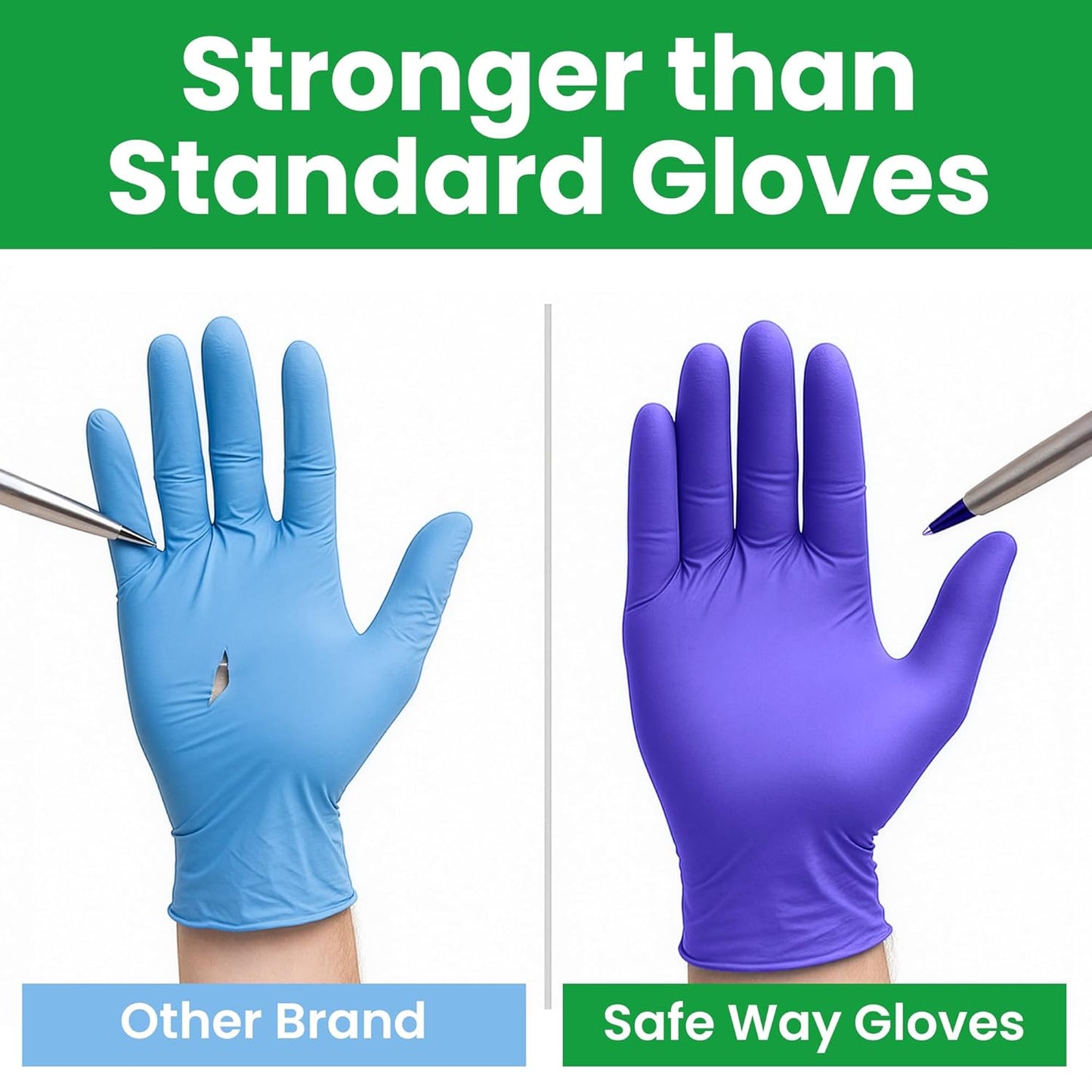SAFEWAY Nitrile Disposable Gloves — Multi-Purpose Powder-Free, Non-Latex, Medical Use, and Textured Fingertips for Food Prep, Cleaning, Tattoo, Nursing, Lab, Examination, & More — (140000pcs, Small)