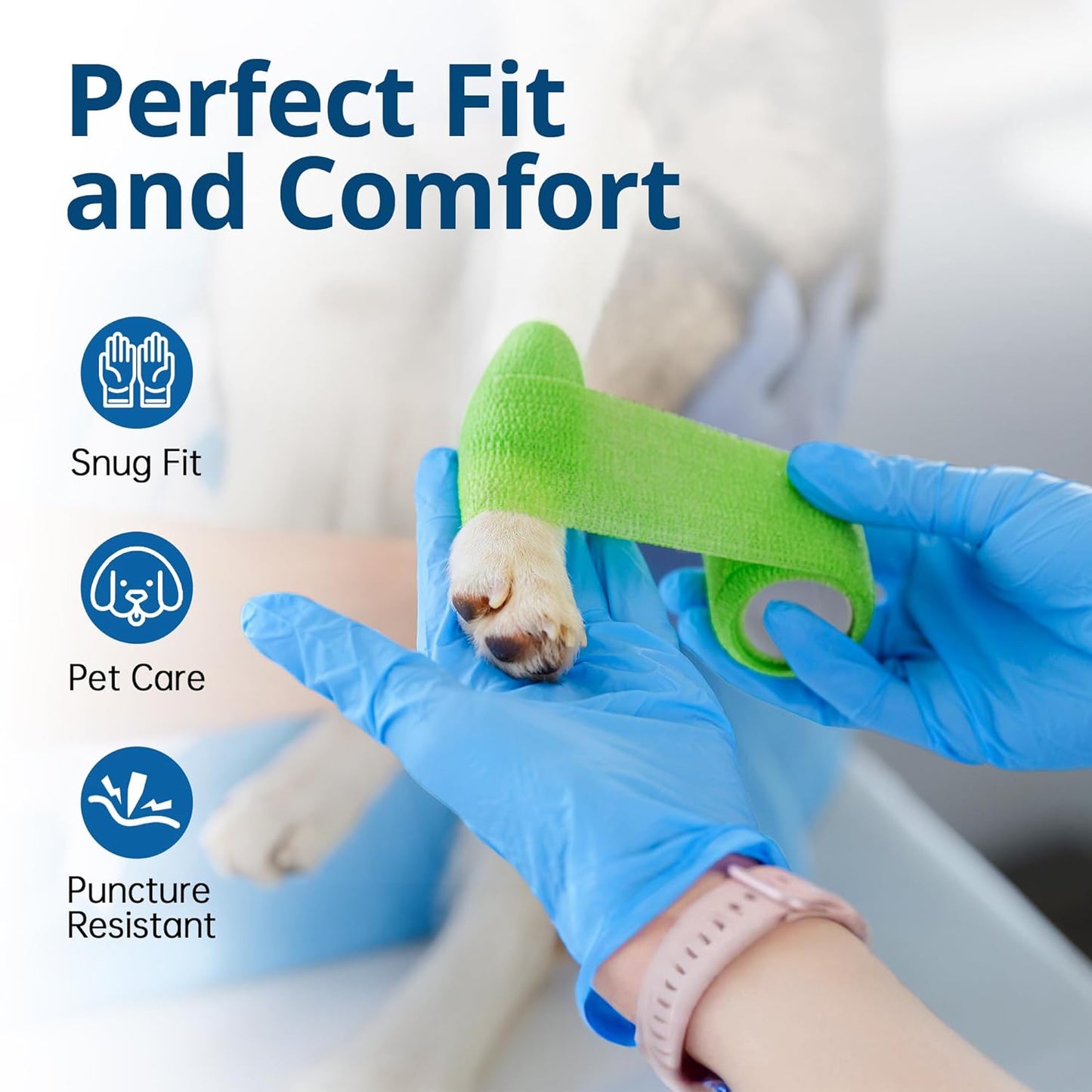 Disposable Nitrile Exam Gloves, Blue, Nitrile Gloves Disposable Latex Free, Medical Gloves, Cleaning Gloves, Food-Safe Rubber Gloves, Powder Free, Non-Sterile, 1000-ct Case (X-Small)