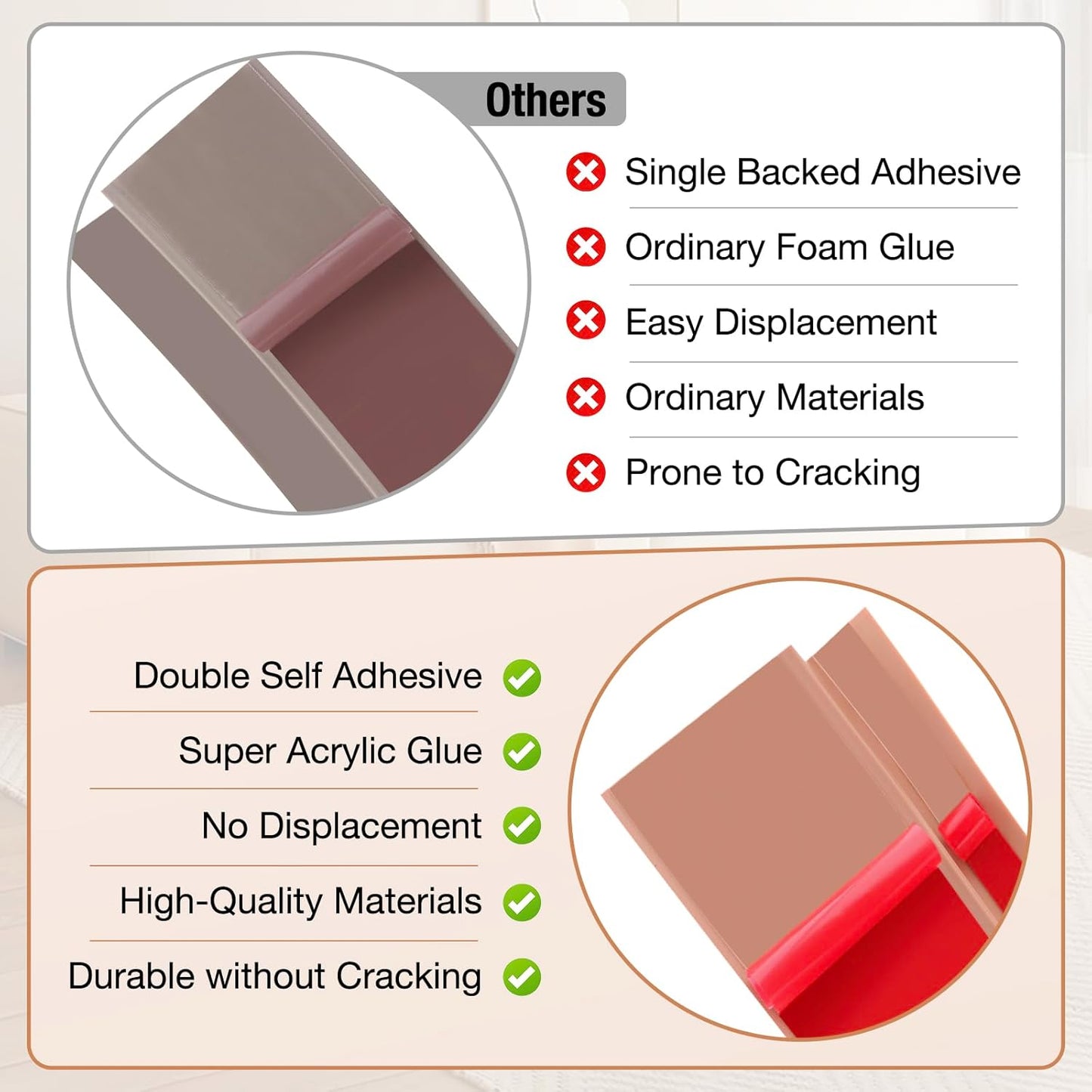 Floor Transition Strip Self Adhesive Vinyl Door Threshold for Doorways Carpet Edging Trim Overlap Edge Reducer for Laminate Floor, Carpet, Tile (Grayish Brown Wood Grain, 3/5" to 4/5", 6.6Ft)
