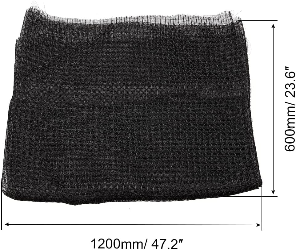 PATIKIL 47.2" x 23.6" Air Conditioner Air Filter Material, Plastic Dustproof Filtering Mesh Screen Replacement for Air Conditioning, Black