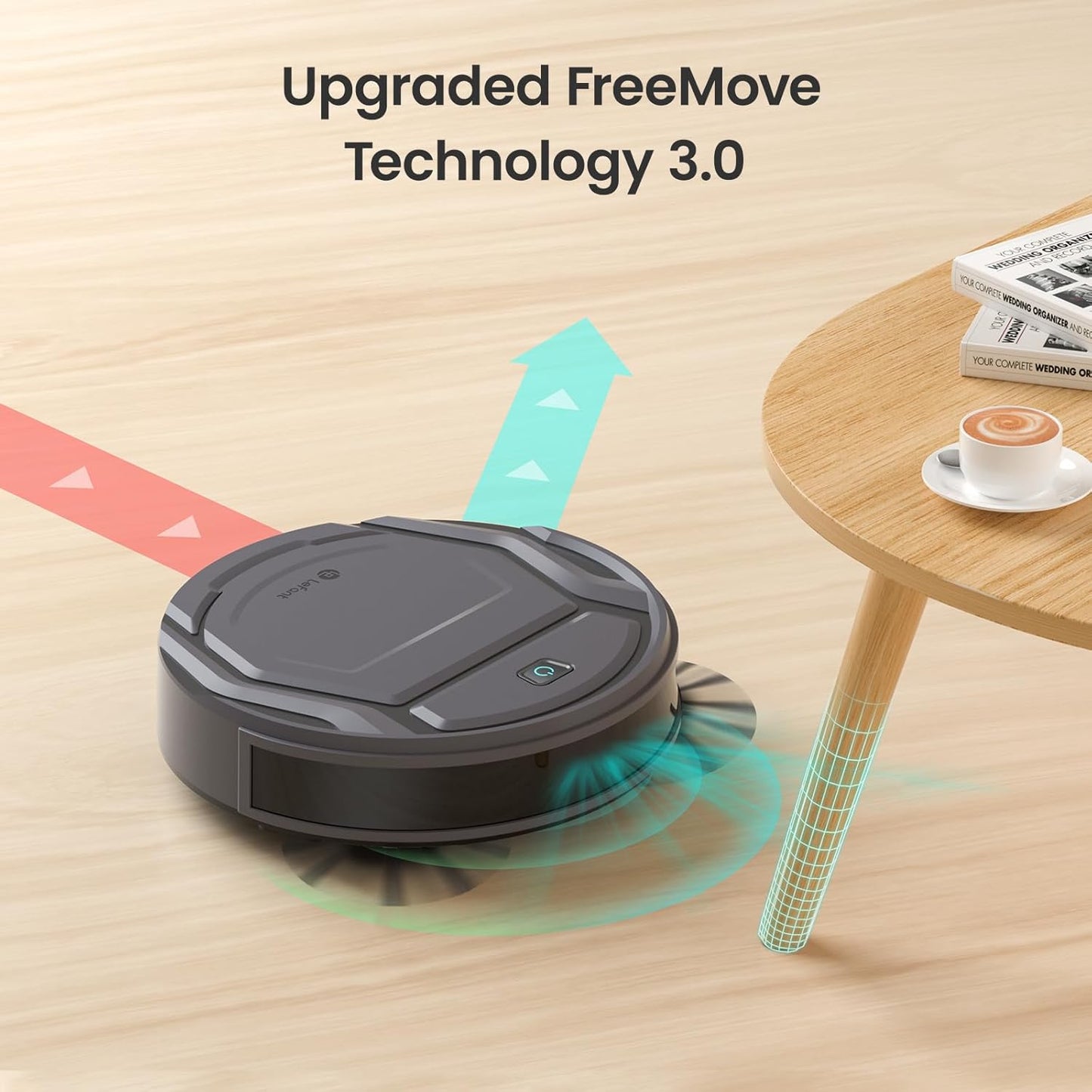 Lefant M210 Pro Robot Vacuum, Slim Quiet, 3 Adjustable Suction Levels, 6 Modes, Robot Vacuum Cleaner for Pet Hair, Hard Floors & Low Carpets, Self-Charging, WiFi/App/Alexa Control, Gray
