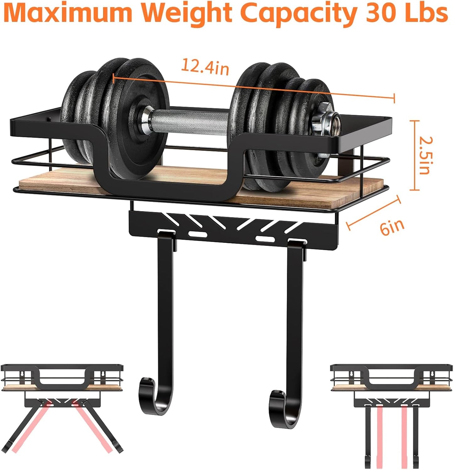 Ironing Board Holder Wall Mount, Laundry Room Organization Storage, Black, T&V Shaped Space Saving Ironing Board Hanger for Laundry Room Decor and Accessories