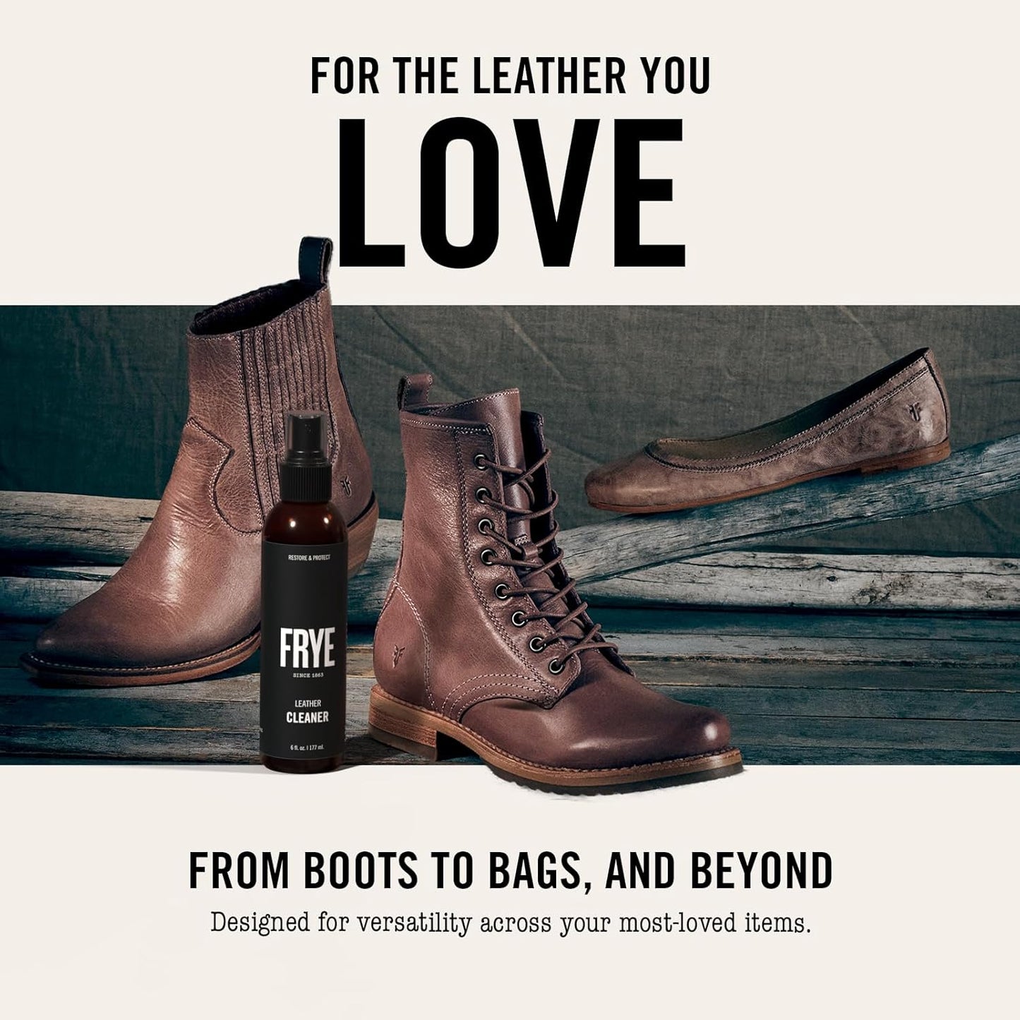 Frye Instant Leather Cleaner – Deep Clean for Leather | Non-Toxic, Made in USA | Gently Lifts Dirt from Shoes, Boots, Couches, Purses, Bags & More