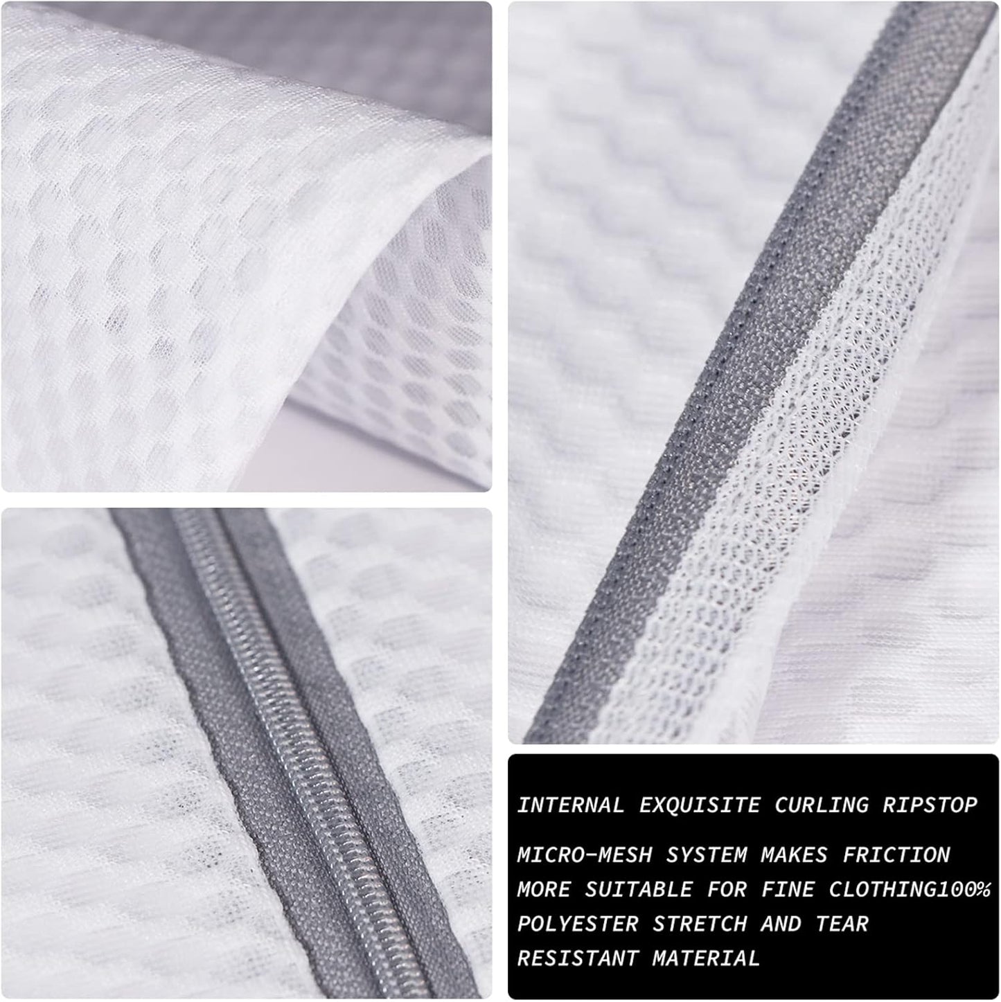 4Pcs Durable Honeycomb Mesh Laundry Bags for Delicates Reusable Wash Bag(1XX-Large 24 x 24 Inches,1X-Large 20 x 24 Inches,1 Large 16 x 20 Inches, 1 Medium 12 x 16 Inches)