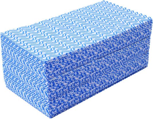 KMAKII Handi Wipe Reusable Cloths - Multi-Purpose Disposable Dish Cloths and Towels, Ultra Absorbent, Fast-Dry, Durable Cleaning Wipes for Kitchen and Home, Blue, 11.8 x 21 inches, Pack of 80