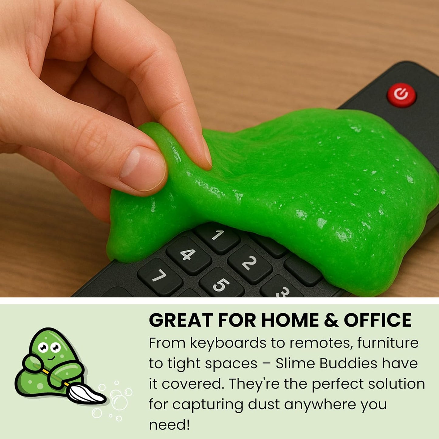 Slime Buddies Car Cleaning Gel Putty - 12 Pack Apple Scented Interior Detailing Tool for Cup Holder, Air Vent & Keyboard - Reusable Auto Detailing Accessories - Dust Remover Goop - Gifts for Men Women