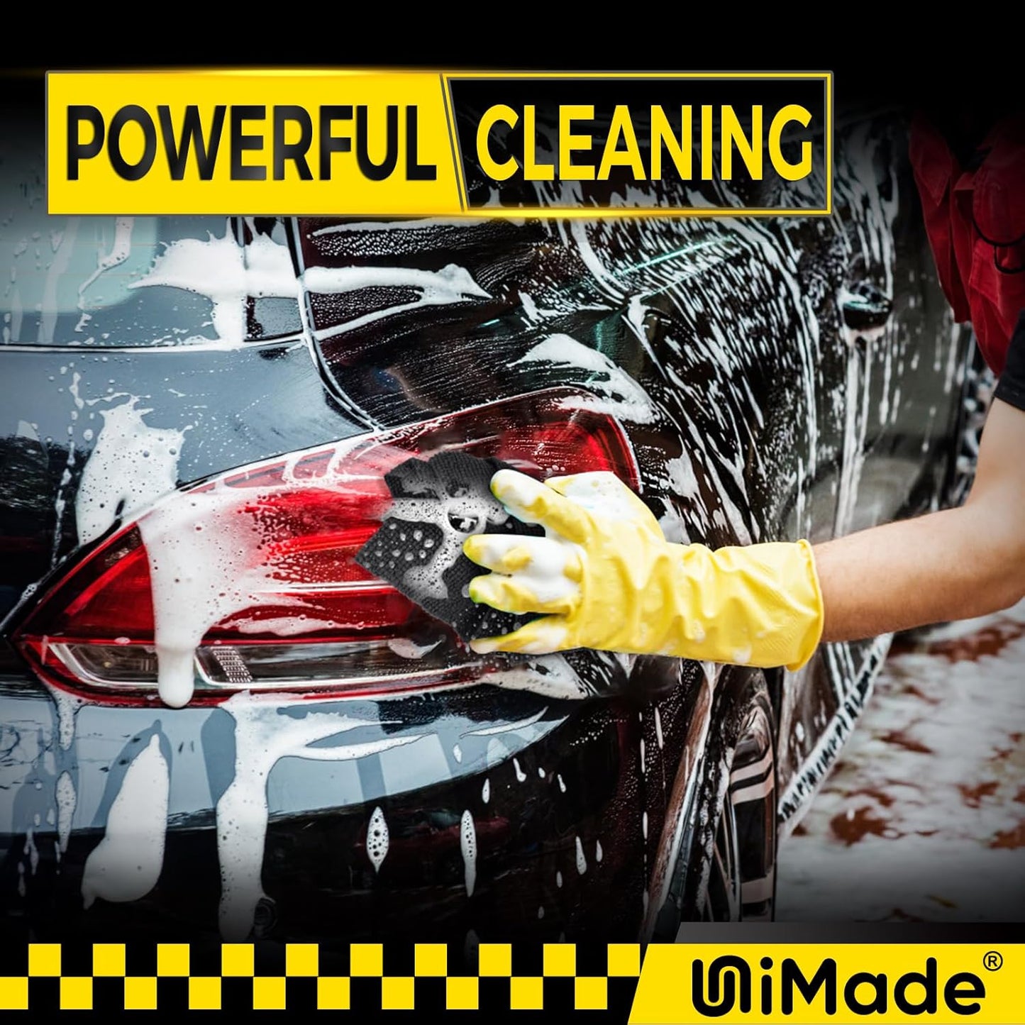 Microfiber Cleaning Cloth, 100 Pack Microfiber Towels for Cars Commercial Grade Work Rags Bulk Detailing Cloth for Automotive Bar Mechanic Restaurant Garage Housekeeping, 11.5"x 11.5", Black