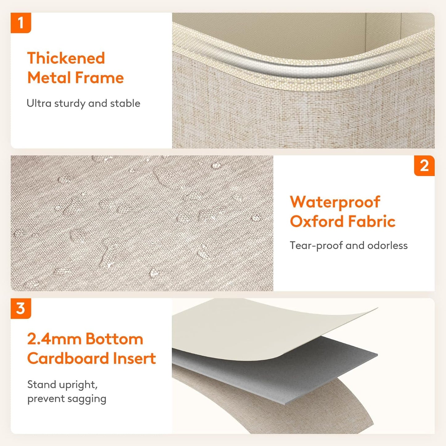 Lifewit 100L Large Tall Laundry Hamper, Collapsible Laundry Basket with Handles, Foldable Clothes Hampers for Laundry, Portable Dirty Clothes Hamper for Dorm College Bedroom Bathroom, Beige