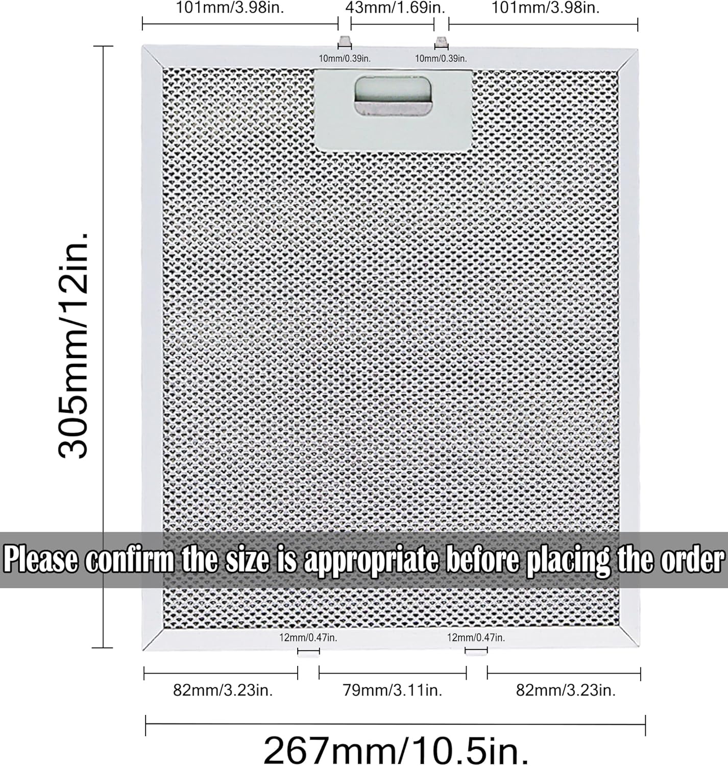 𝑼𝒑𝒅𝒂𝒕𝒆𝒅 W10169961A Aluminum Range Hood Filters Replacement 3 Pack 10.5 x 12 Inch by Wadoy, 3-Layer Aluminum Mesh Range Hood Filter Metal Slip Joints Compatible with Whirl-pooll