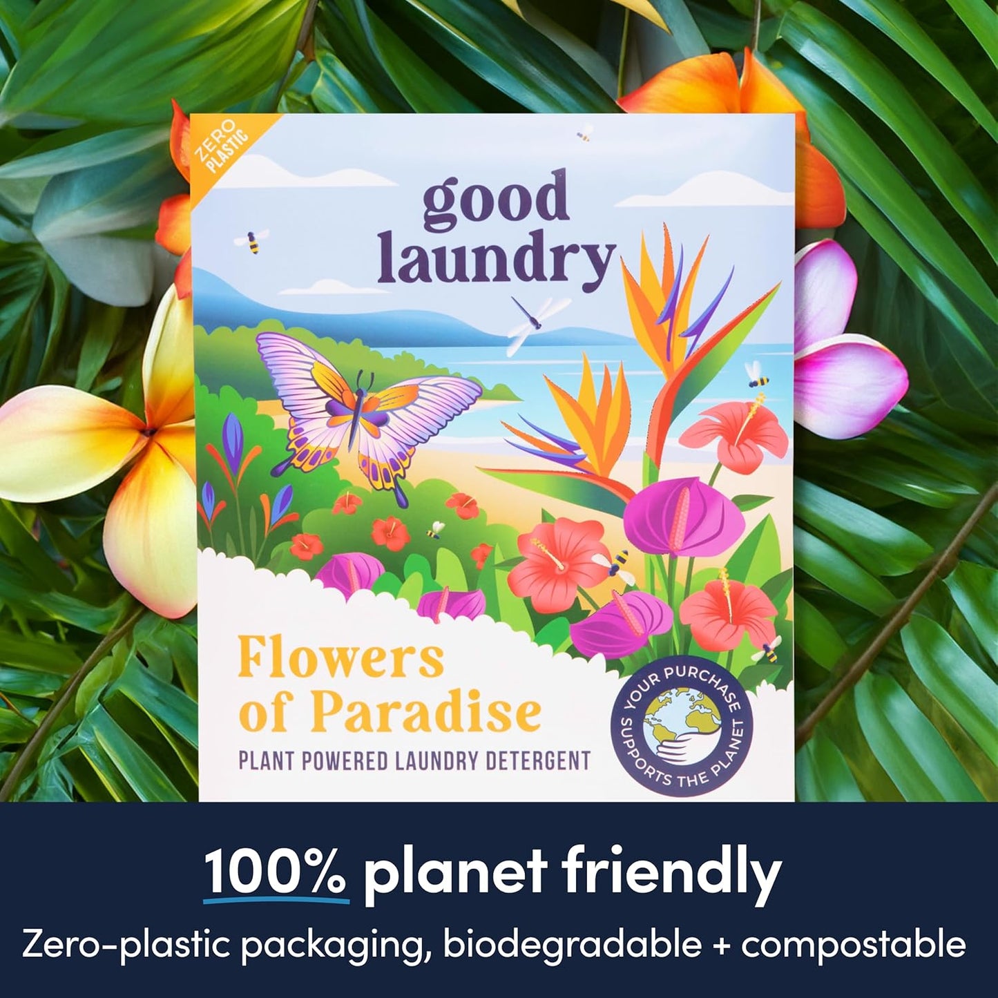 Good Laundry Flowers of Paradise Detergent Sheets, Scent Booster, & Dryer Sheet Bundle - No Plastic Jugs, Eco-Friendly, Zero Harsh Chemicals, Hypoallergenic - Based in the USA