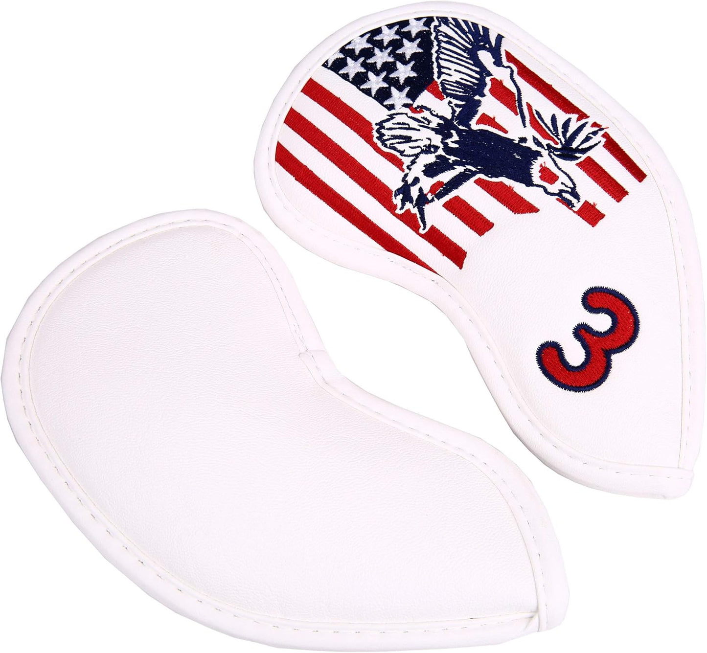 USA Flag and Eagle Golf Driver/Fairway Wood/Hybrid/Iron/Mallet Putter/Blade Putter Head Cover