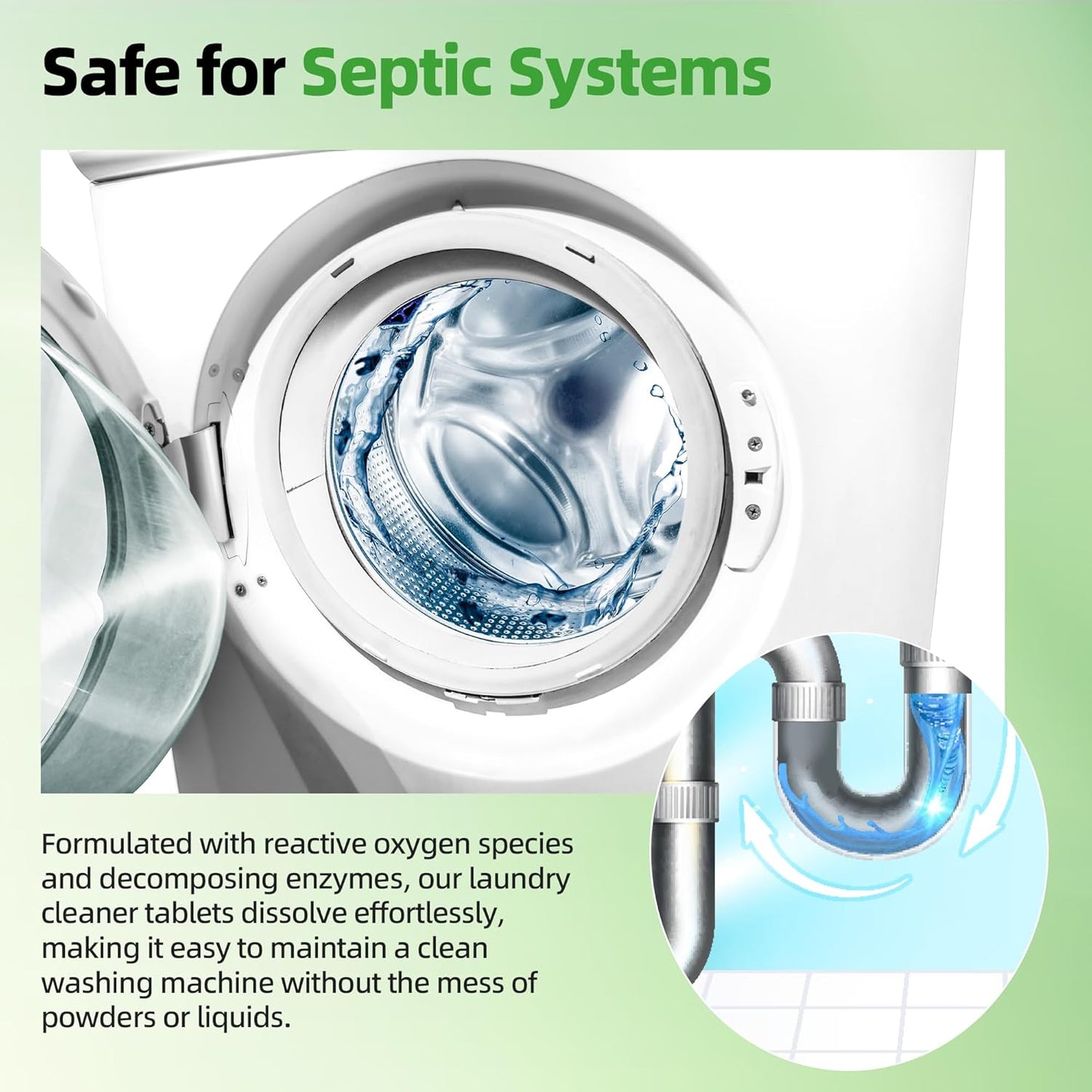 (30-Pack) Washing Machine Cleaning Tablets, Formulated for Pet Owners, Washer Cleaner, for Front-Loaders, Top-Loaders, HE Machines, Easily Removes Residue, Septic Safe, Over a 12-Month Supply