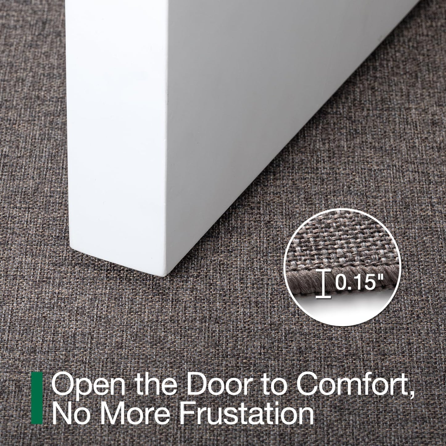 LUMI Ultra Thin Door Mat for Entryway, 24"x36" Low Profile Non Slip Rubber Backing Indoor Doormat, Easy Clean Welcome Entrance Mat for Inside House, Patio, Brown