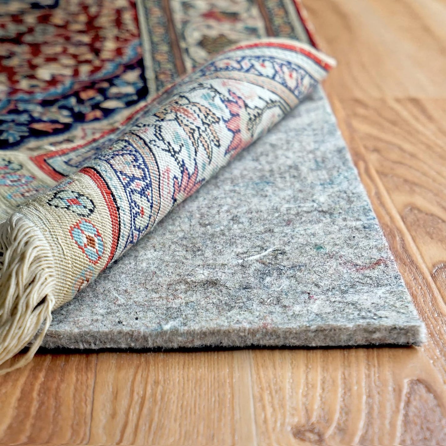 RUGPADUSA - Dual Surface - 9'x13' - 1/4" Thick - Felt + Rubber - Non-Slip Backing Rug Pad - Safe for All Floors