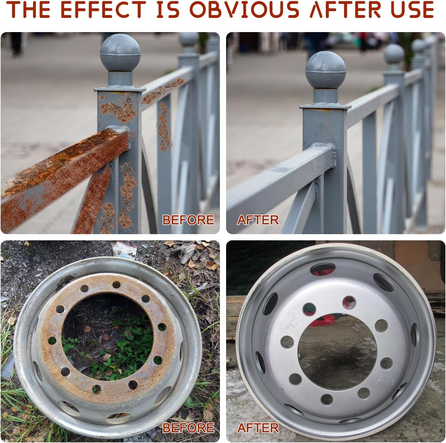 Water-Based Metallic Paint,Rust Removal Converter Metallic Paint,Rust Remover Converter for Metal, Car Anti Rust Paint Chassis Universal Rust Removal Converter with Brush (Grey)