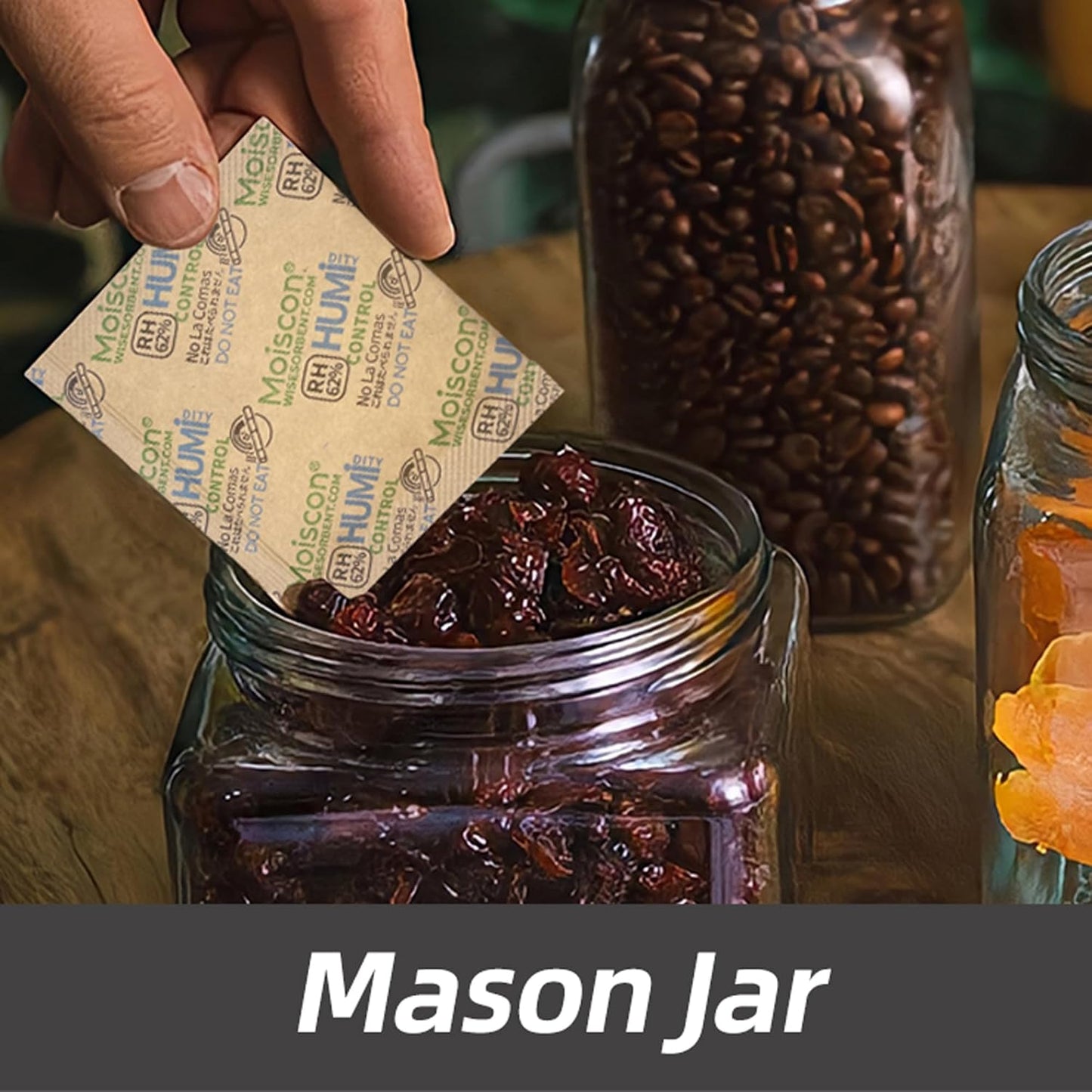 60 Pack 62% RH 8 Gram Two-Way Humidity Control Packs for Storing 1 oz Herb, Size 8 Moisture Control Packets Individually Wrapped