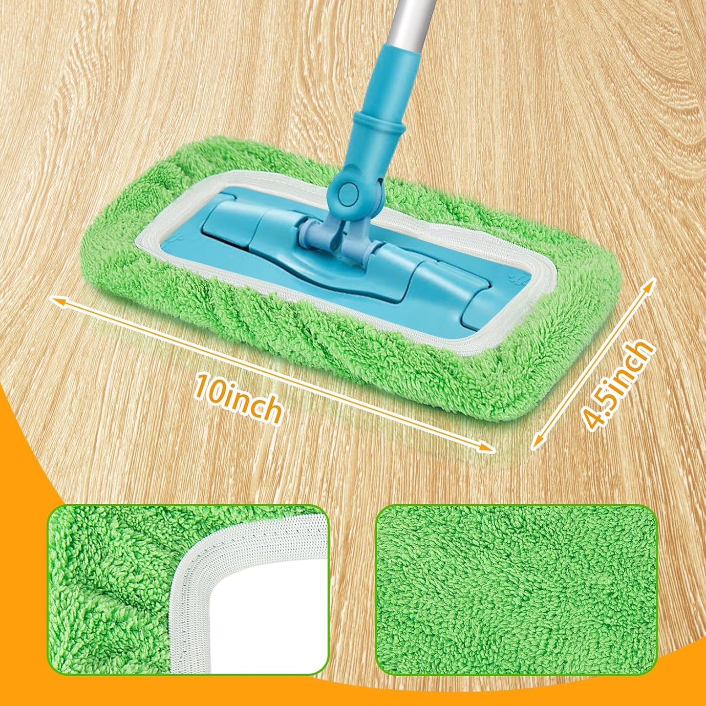 Reusable Dry Sweeping Cloths Microfiber Wet Mop Pads Compatible with Swiffer Sweeper Mop Replacement Sweeping Mopping pad Refills for Hardwood Surface Floor Cleaning (16PCS)