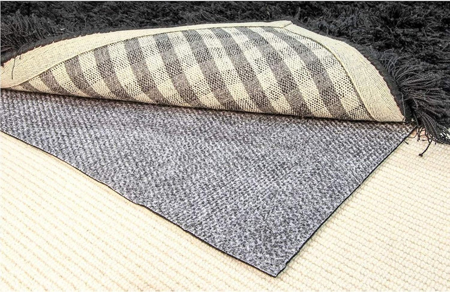 Hold-a-Rug Plush 5' x 7' Nonskid, Nonslip Rug Pad, Reversible Gripper, ¼ Thick, Safe for All Floors and Carpet, Keep Area Rugs Secure
