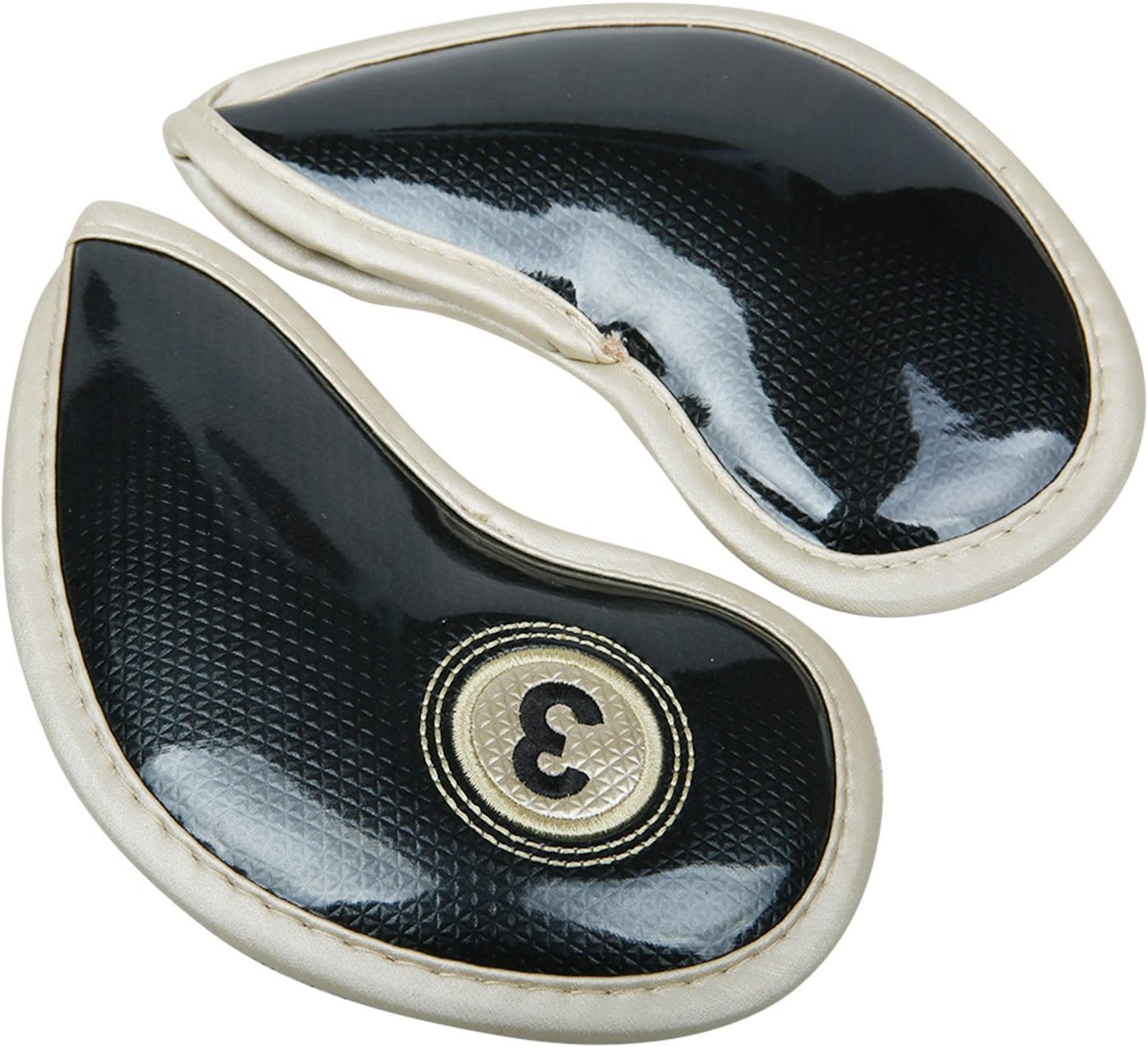 HISTAR 10pcs Crystal Pu Leather Golf Iron Head Covers Set Iron Club Headcover