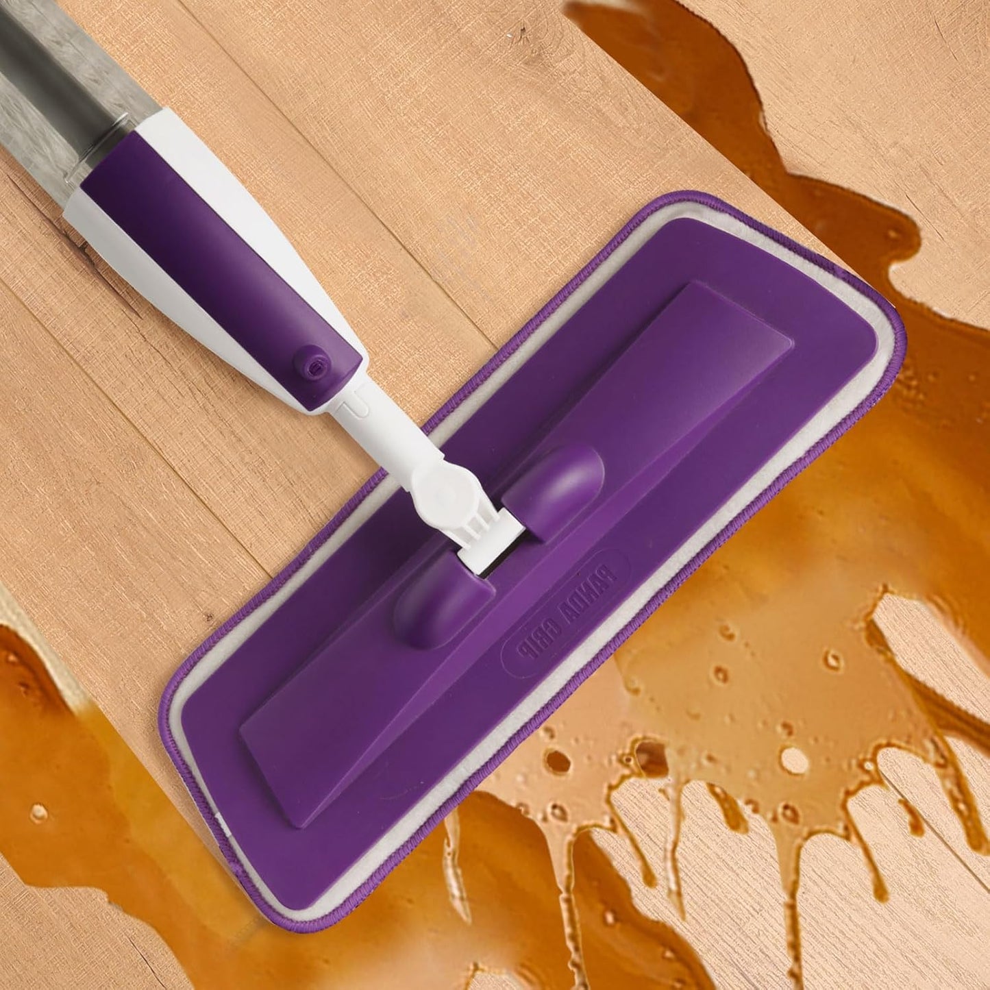 16.5 inch Mop Pads Refills, 3 Pack Microfiber Reusable Replacement Mop Pads Flat Replacements Heads for Wet Or Dry Floor Cleaning and Scrubbing, Purple Cloth