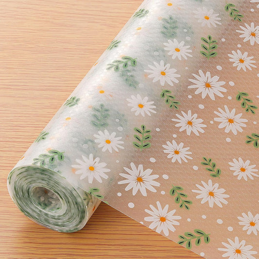 INNOLITES Shelf Liner – Cabinet & Drawer Liner Non-Adhesive – Waterproof Oil-Proof – Durable EVA with Floral for Kitchen Cabinets Refrigerator – BPA-Free, Easy to Cut 23.6" x 236"