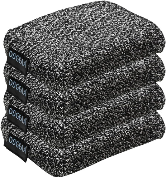Heavy - Duty Kitchen Sponge - 20 Times More Durable, Scratch Free, Suitable for Non - Stick Cookware - Cut - Resistant, Multi - Purpose Cleaning Supplies for Home (4 Pack, Grey)