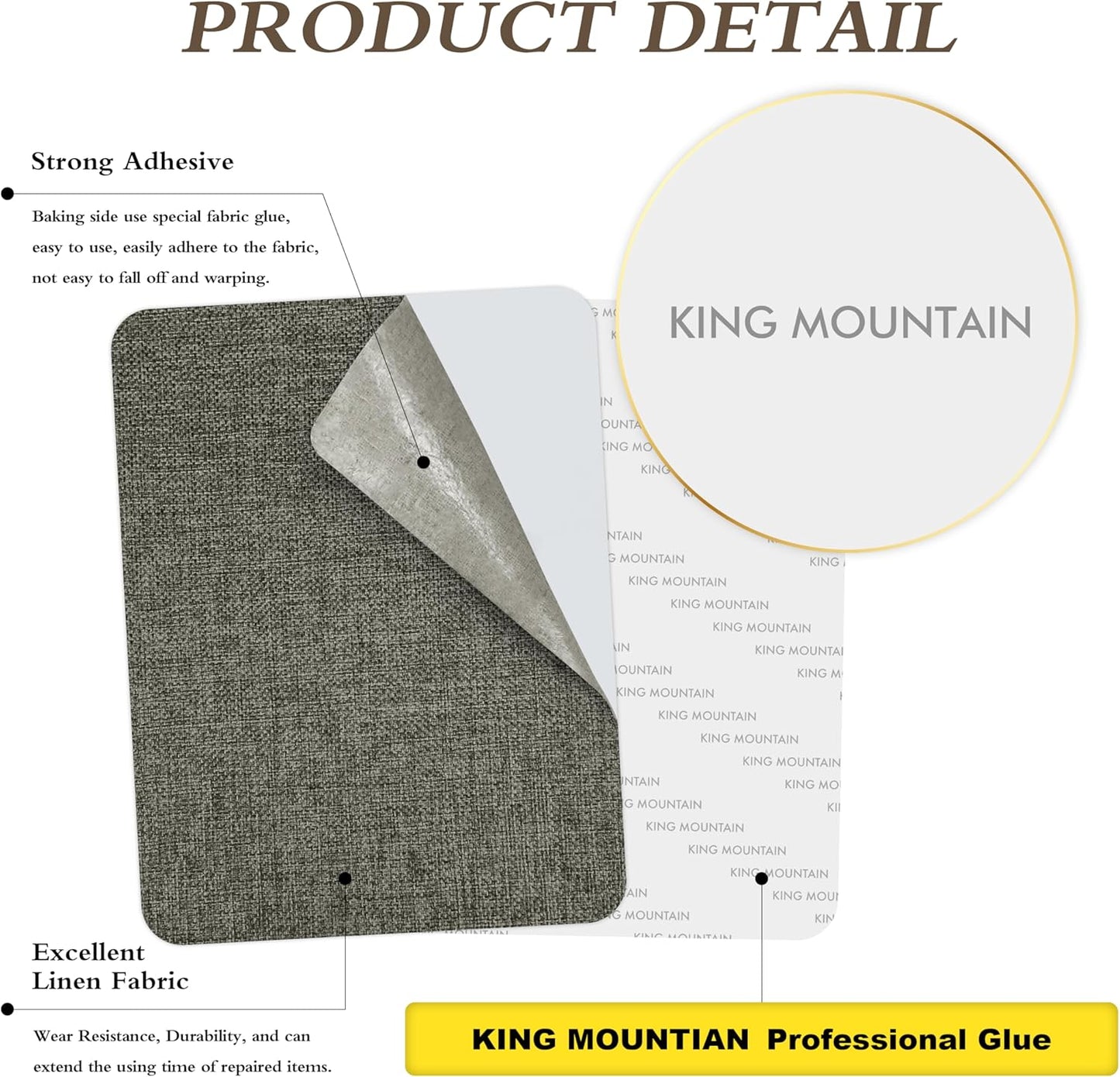 Coarse Linen Repair Patches, Self-Adhesive Linen Fabric Patches, 8X11 inch 2 PCS, Multi Color, Can be Used for Linen Sofa Repair and Linen Clothes Repair(8" x 11"-2PCS,Dark Grey 1.0)