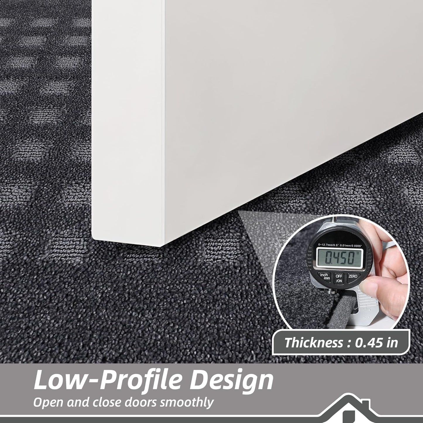 BEQHAUSE Waffle Door Mats Indoor 20"x32", Dog Mat for Muddy Paws Absorbent and Dirt Resist Floor Mats Non-Slip Washable Rugs for Entryway, Welcome Mat for Front Back Door, Muddy Wet Shoes, Dark Grey