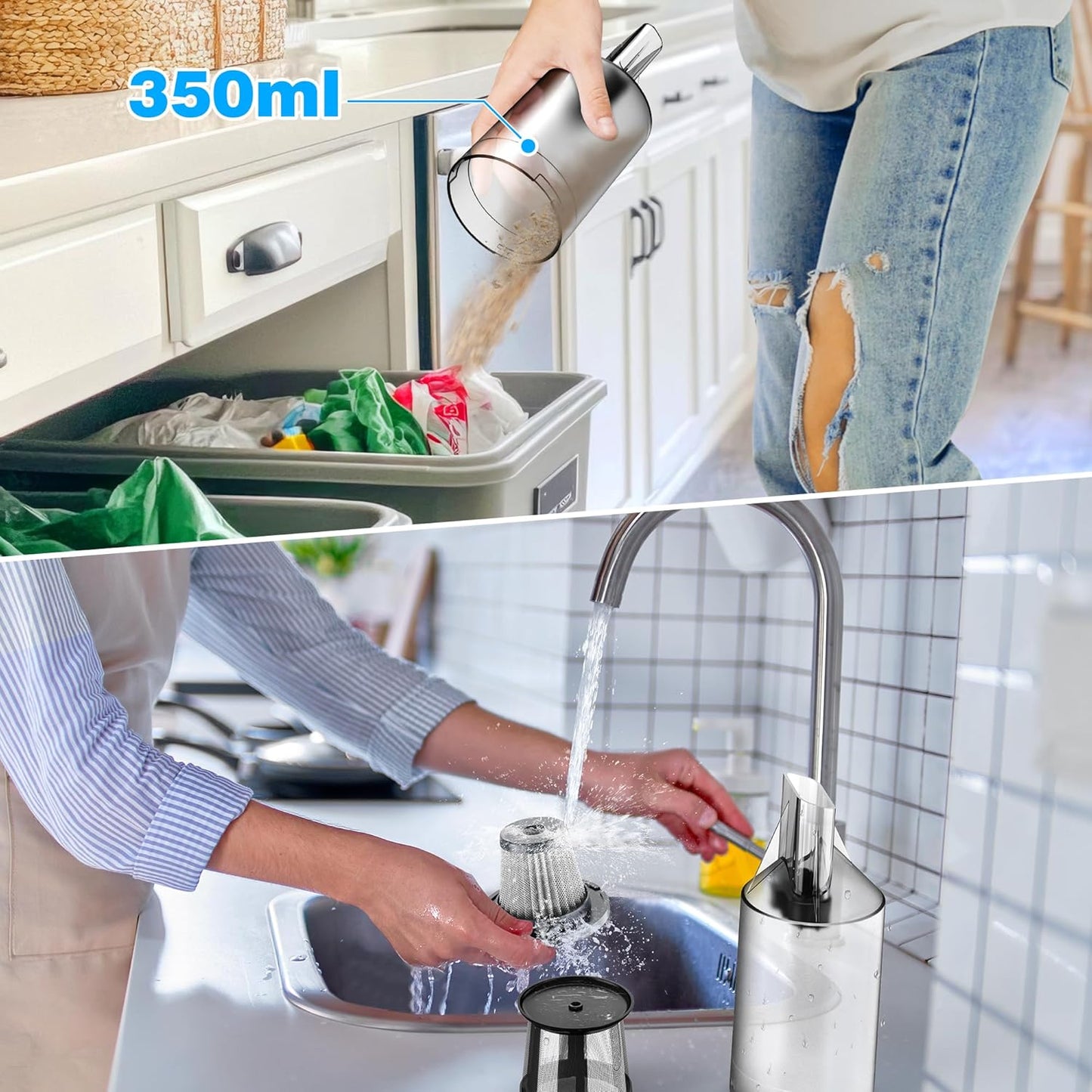 Handheld Vacuum Cleaner Cordless- 35000PA Strong Suction for Car & Home, Car Vacuum Portable Rechargeable Lightweight for Pet Hair with HEPA Filter, Quick Clean in Office/Desk/Couch (Black)